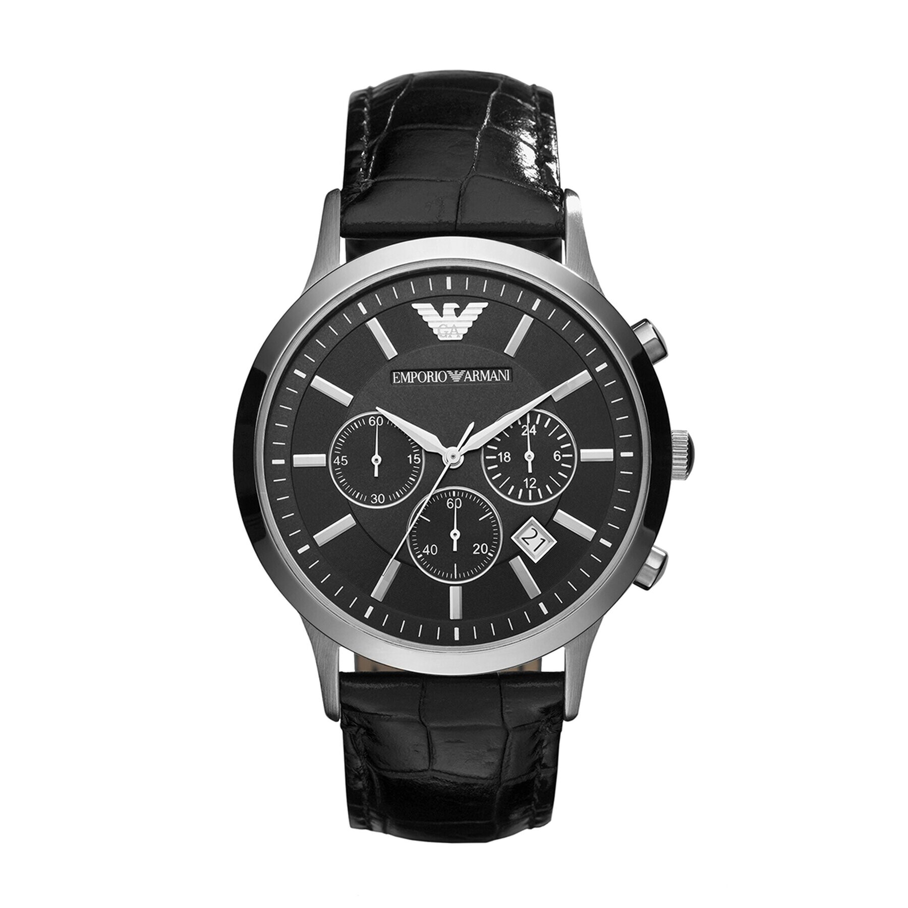 Emporio Armani Часовник Renato AR2447 Черен - Pepit.bg