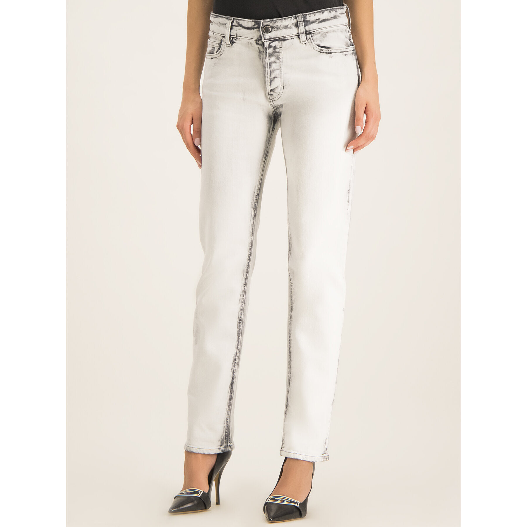 Emporio Armani Дънки 6G2J60 2D7QZ 0634 Бял Regular Fit - Pepit.bg