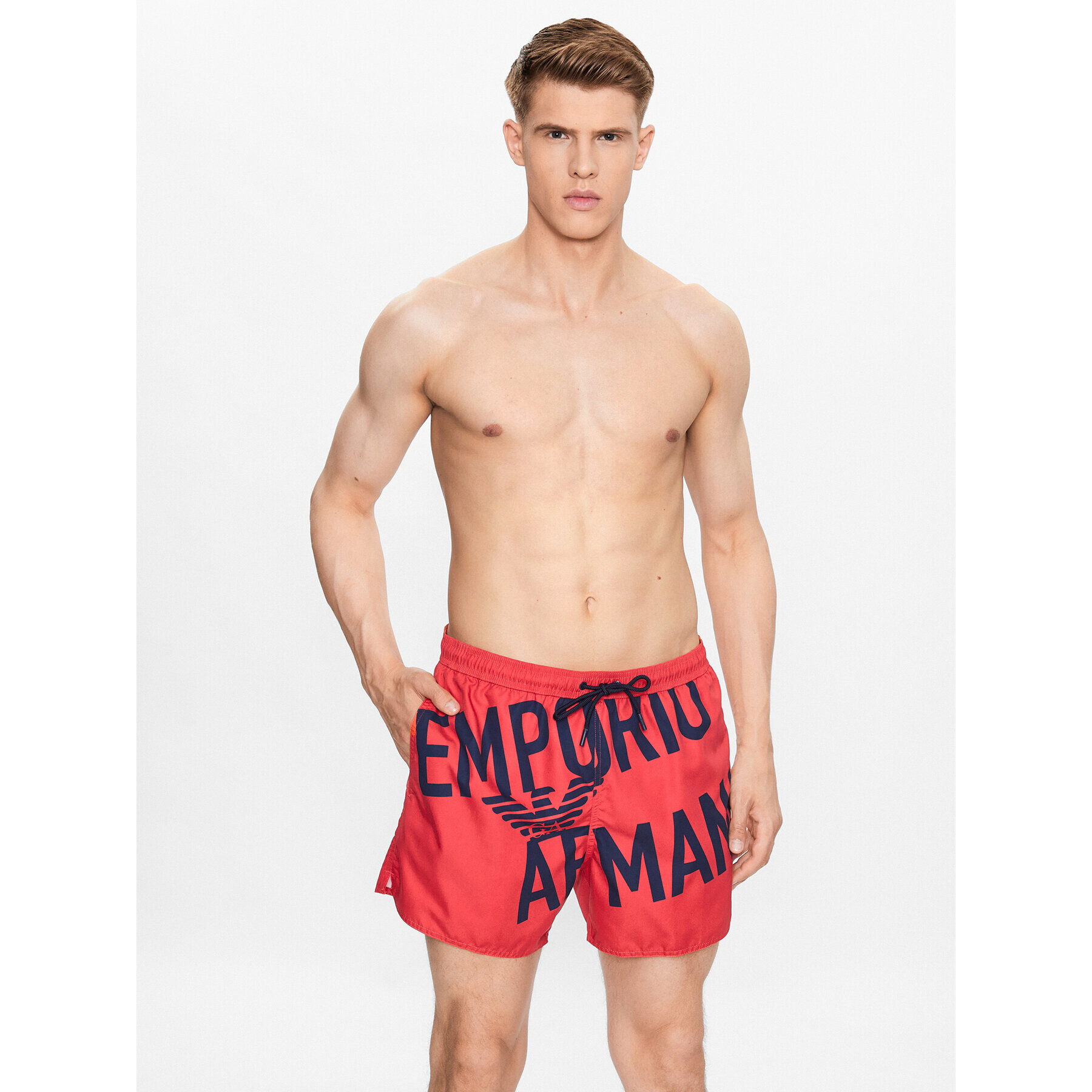 Emporio Armani Плувни шорти 211740 3R424 21875 Червен Regular Fit - Pepit.bg