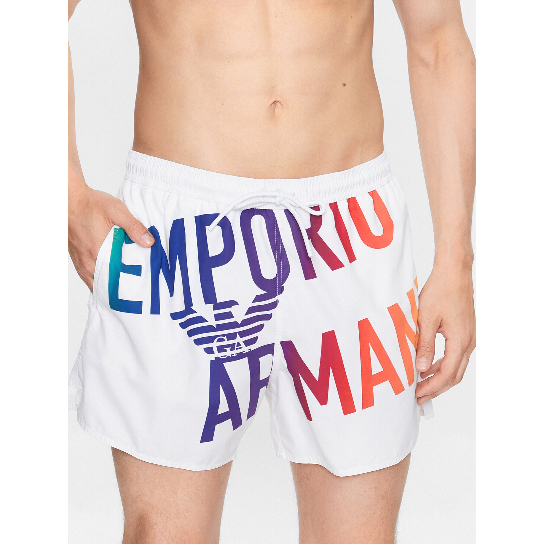 Emporio Armani Плувни шорти 211740 3R424 93610 Бял Regular Fit - Pepit.bg