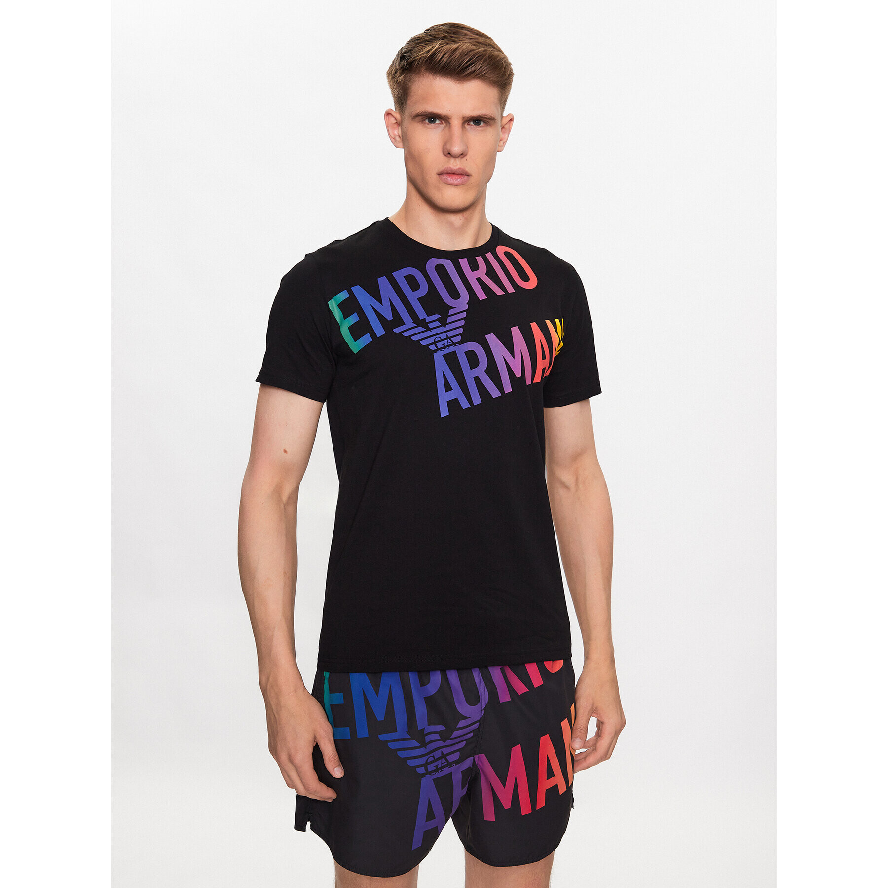 Emporio Armani Тишърт 211818 3R476 22121 Черен Regular Fit - Pepit.bg