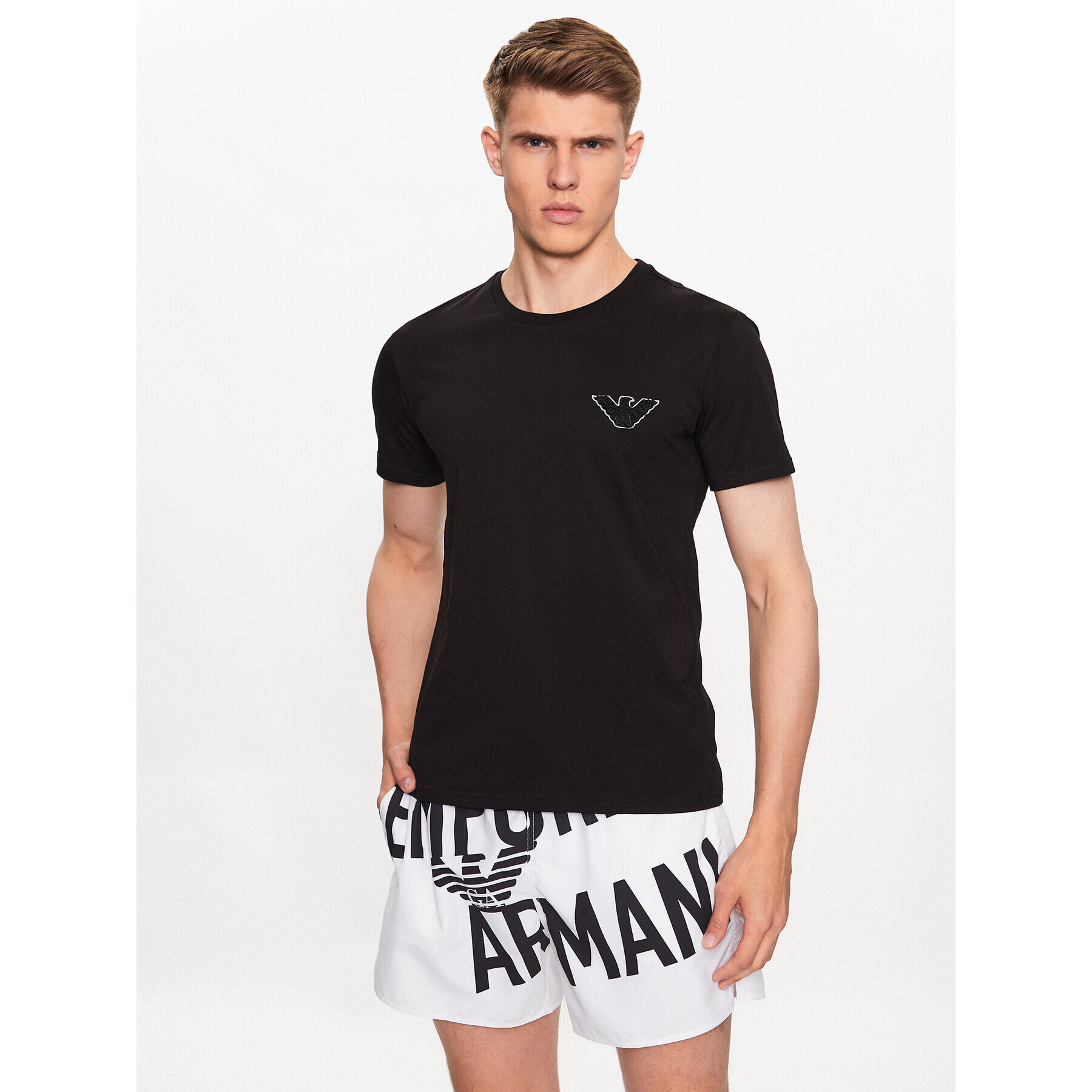 Emporio Armani Тишърт 211818 3R483 00020 Черен Regular Fit - Pepit.bg