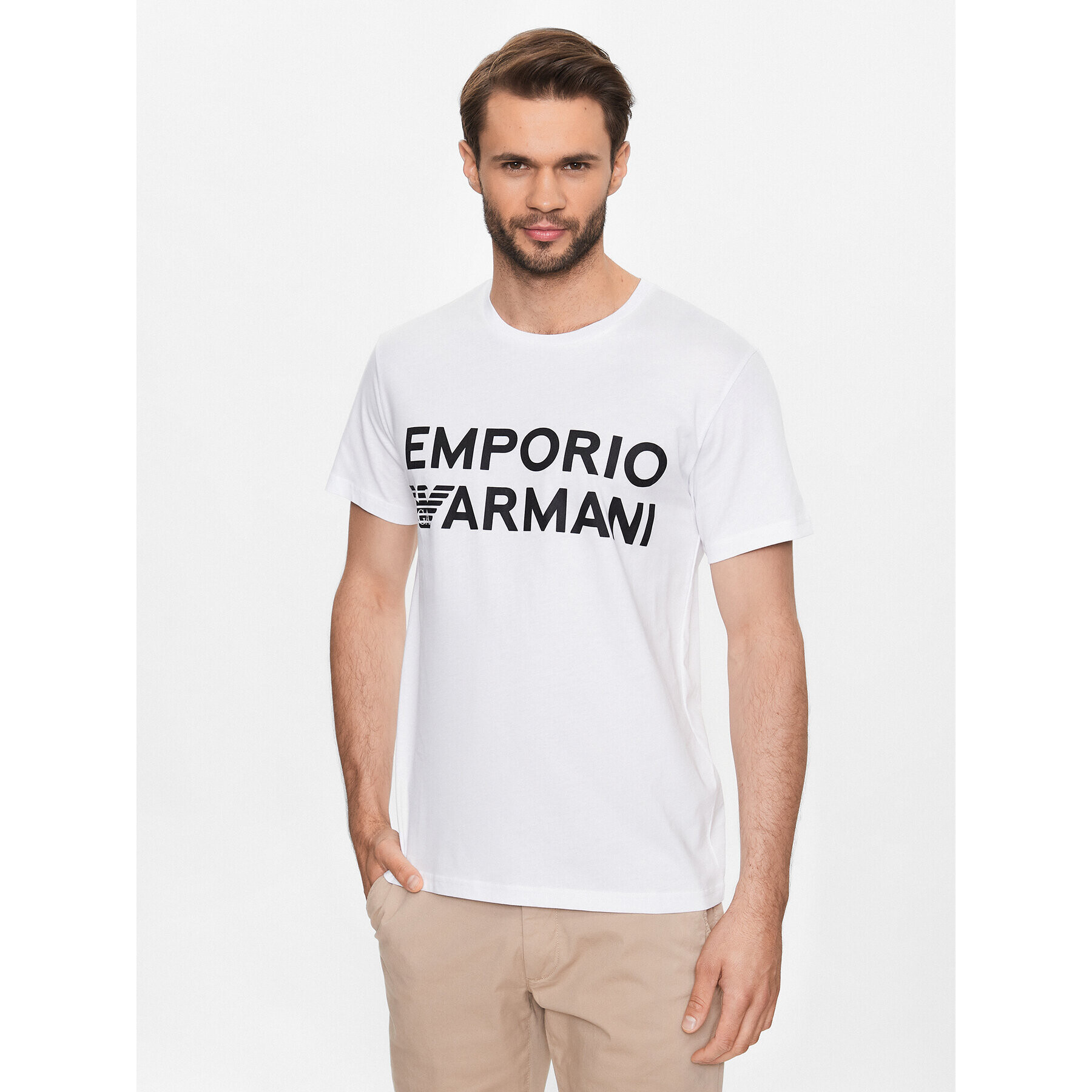 Emporio Armani Тишърт 211831 3R479 00010 Бял Regular Fit - Pepit.bg