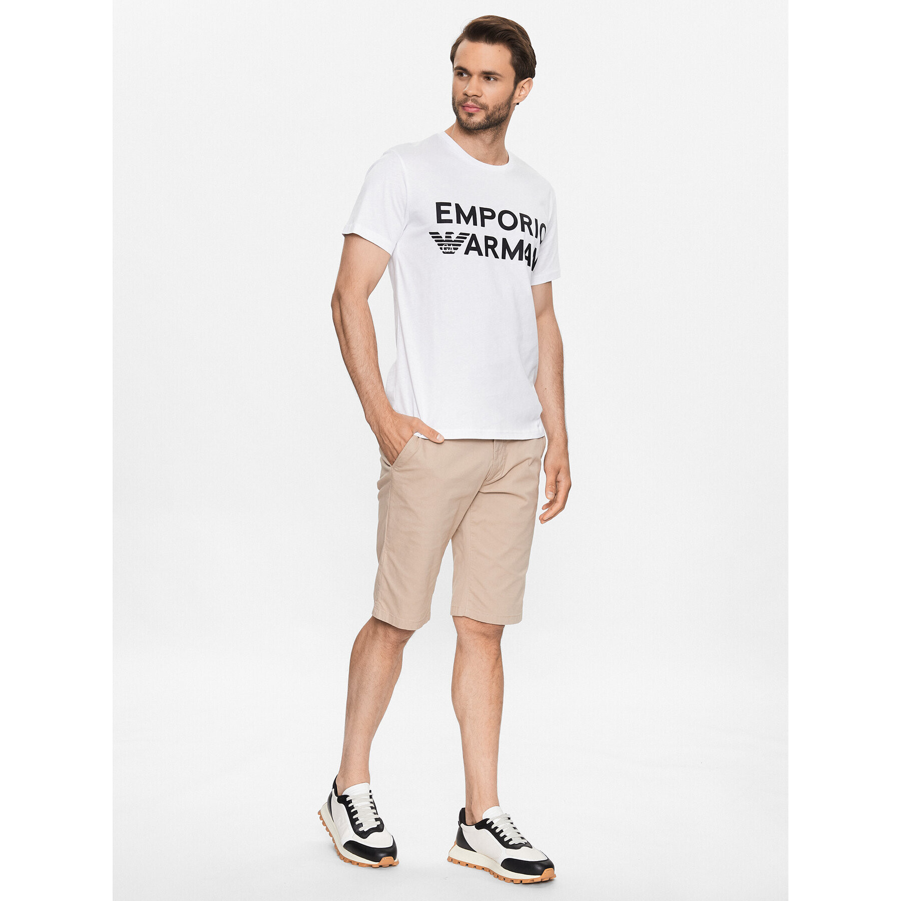 Emporio Armani Тишърт 211831 3R479 00010 Бял Regular Fit - Pepit.bg