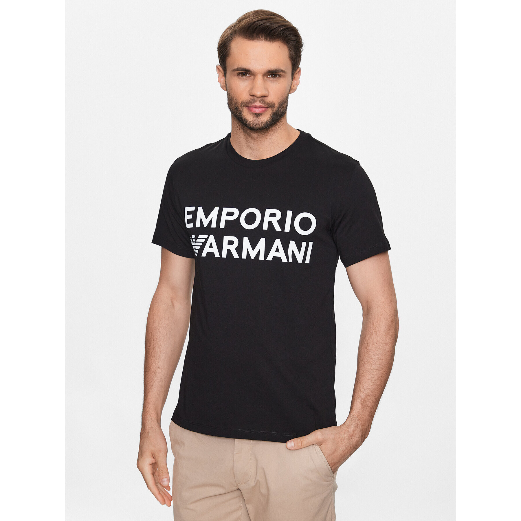 Emporio Armani Тишърт 211831 3R479 00020 Черен Regular Fit - Pepit.bg