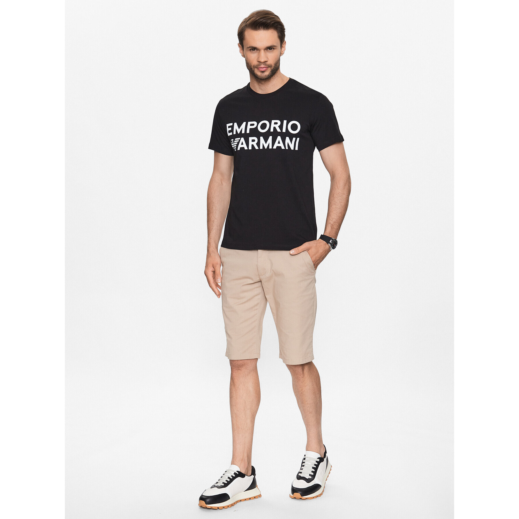 Emporio Armani Тишърт 211831 3R479 00020 Черен Regular Fit - Pepit.bg