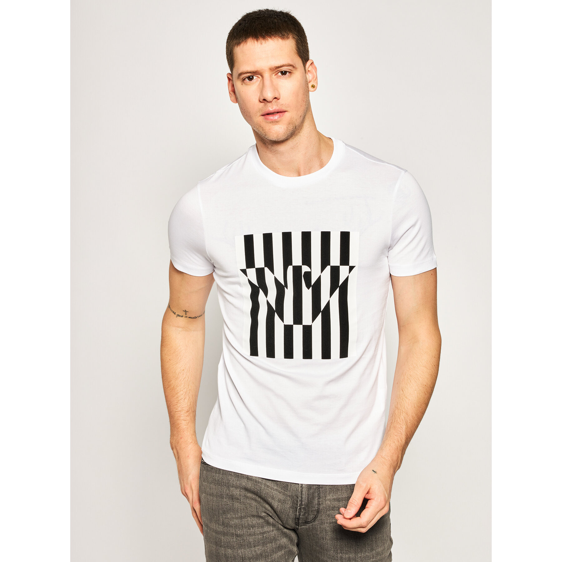 Emporio Armani Тишърт 3H1TB7 1J30Z 0100 Бял Regular Fit - Pepit.bg