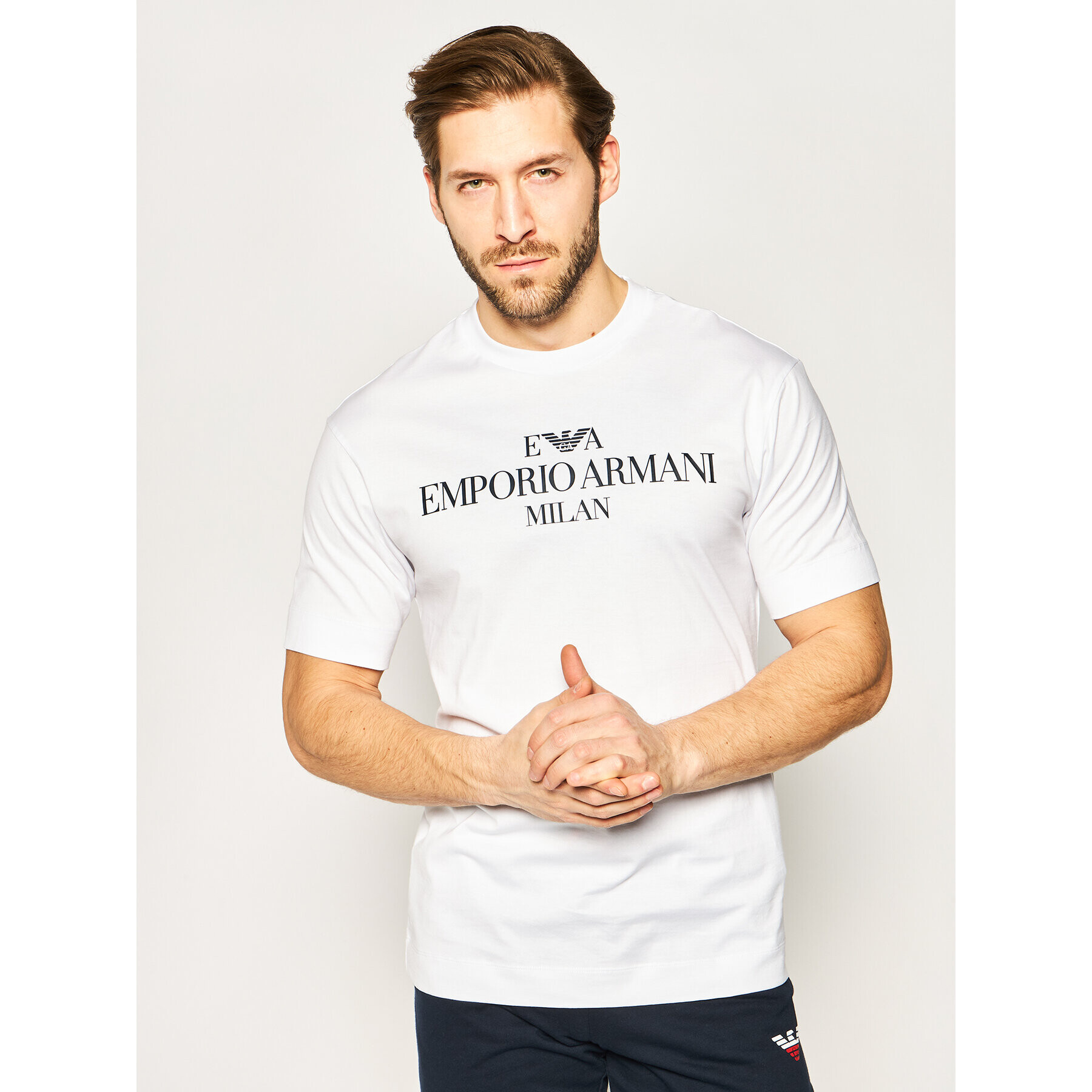 Emporio Armani Тишърт 3H1TN1 1JCQZ F157 Бял Regular Fit - Pepit.bg