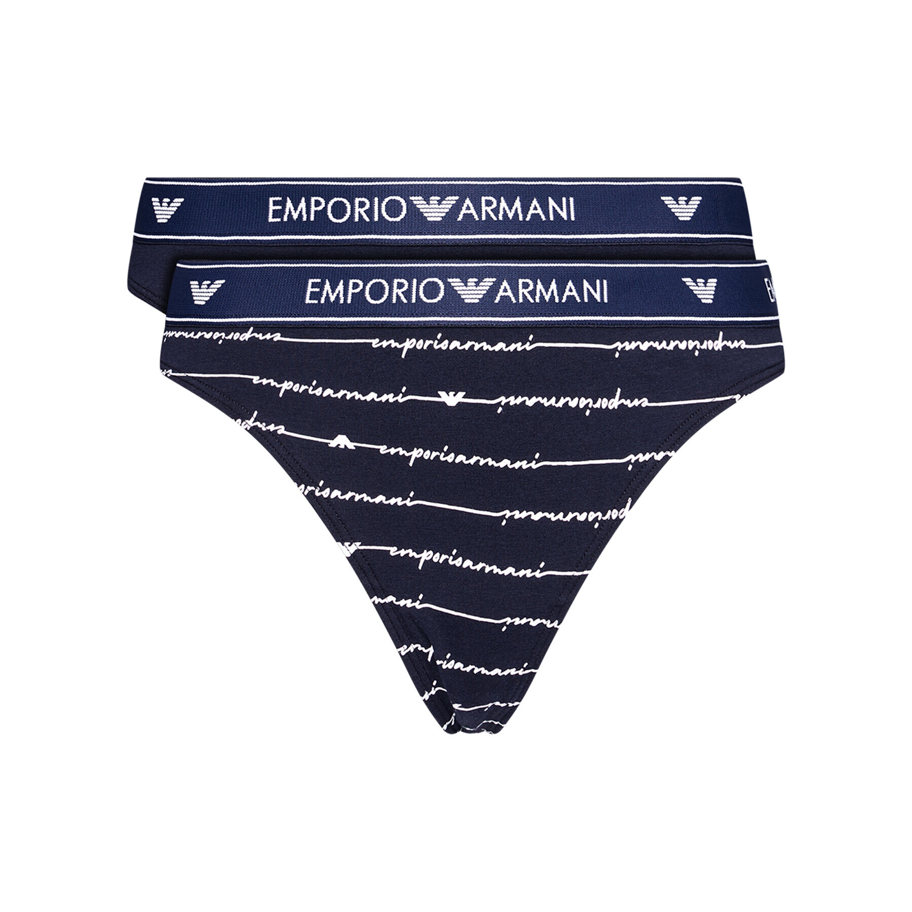 Emporio Armani Underwear Комплект 2 чифта бикини бразилиана 163337 1P219 03937 Тъмносин - Pepit.bg