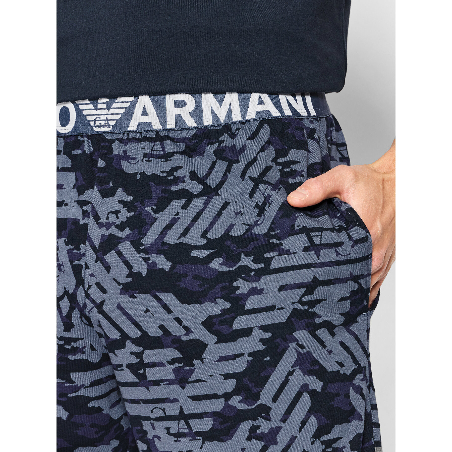 Emporio Armani Underwear Пижама 111573 2R509 96035 Тъмносин Regular Fit - Pepit.bg