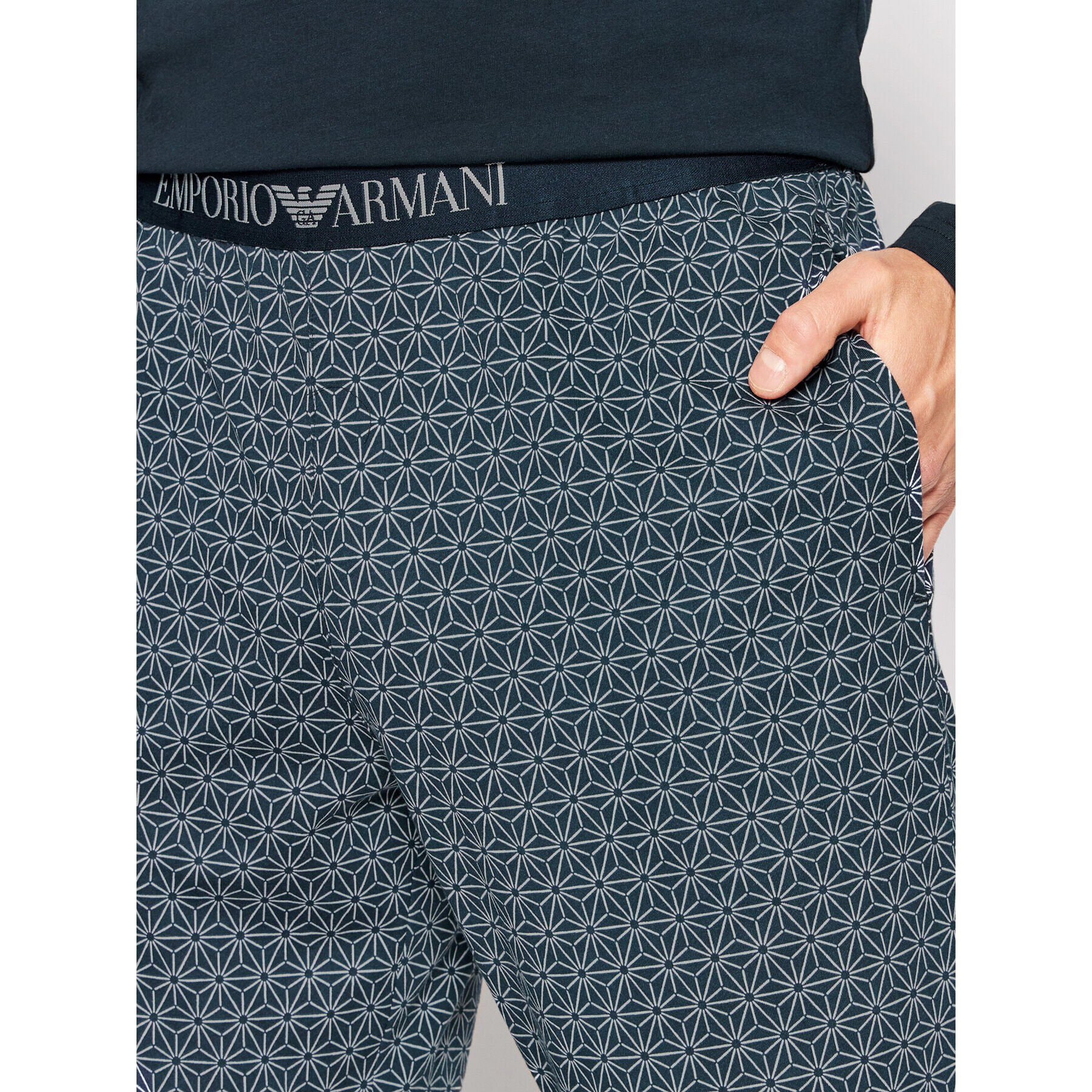 Emporio Armani Underwear Пижама 111791 2R567 96235 Тъмносин Regular Fit - Pepit.bg