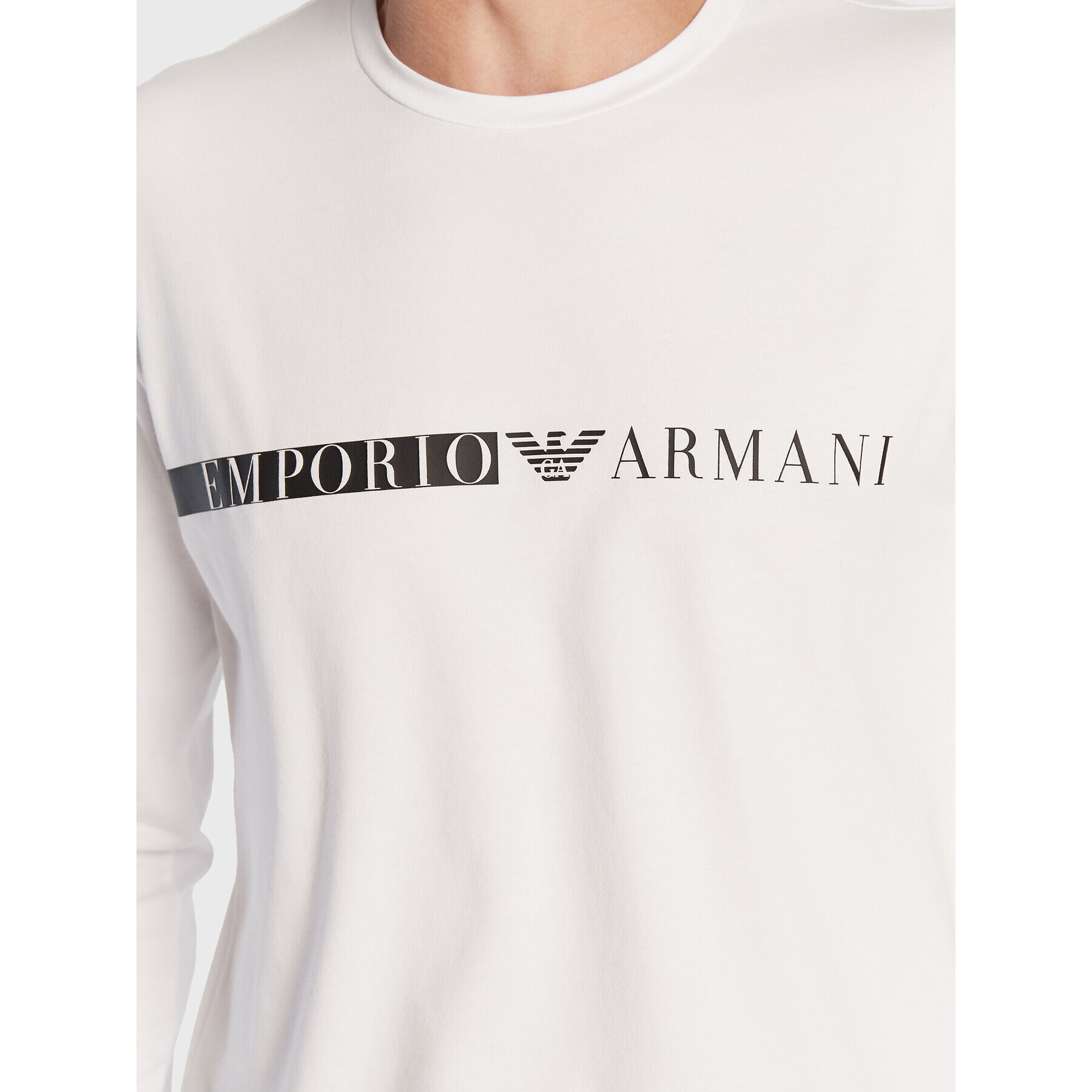 Emporio Armani Underwear Тениска с дълъг ръкав 111984 2F525 00010 Бял Slim Fit - Pepit.bg