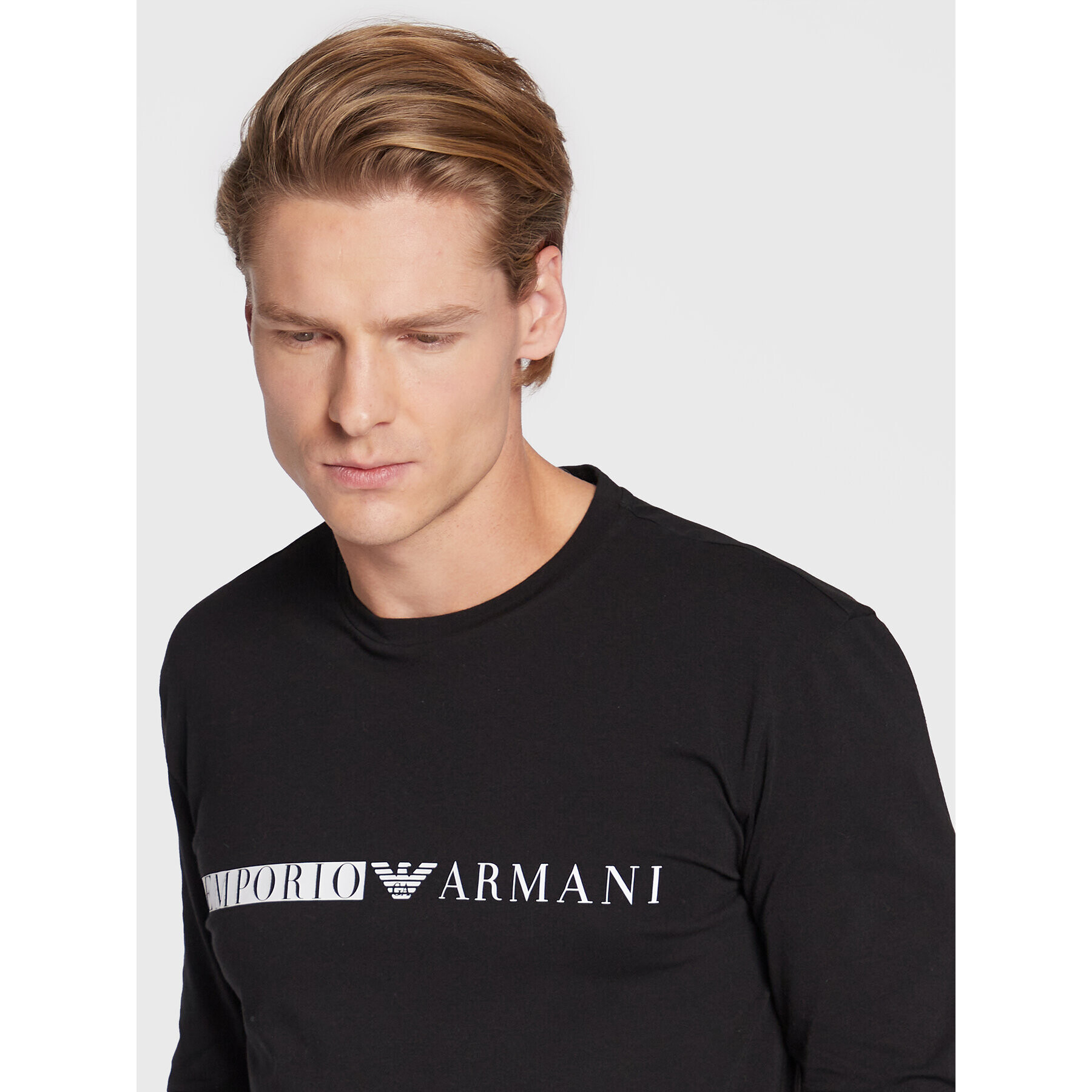 Emporio Armani Underwear Тениска с дълъг ръкав 111984 2F525 00020 Черен Slim Fit - Pepit.bg