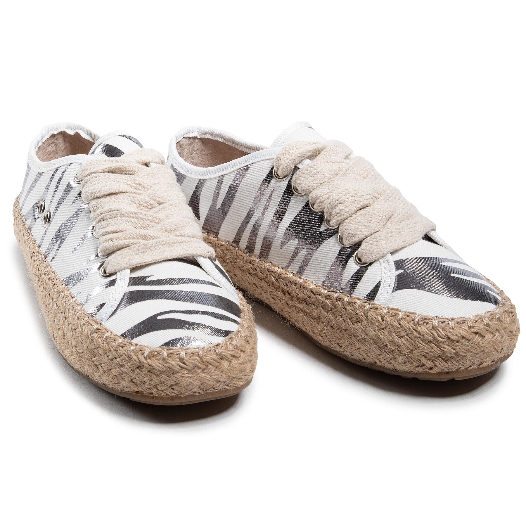 EMU Australia Еспадрили Agonis Zebra Teens T12573 Бял - Pepit.bg