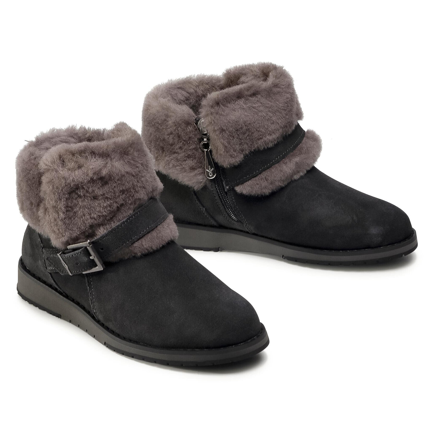 EMU Australia Обувки Oxley Fur Cuff W11698 Сив - Pepit.bg