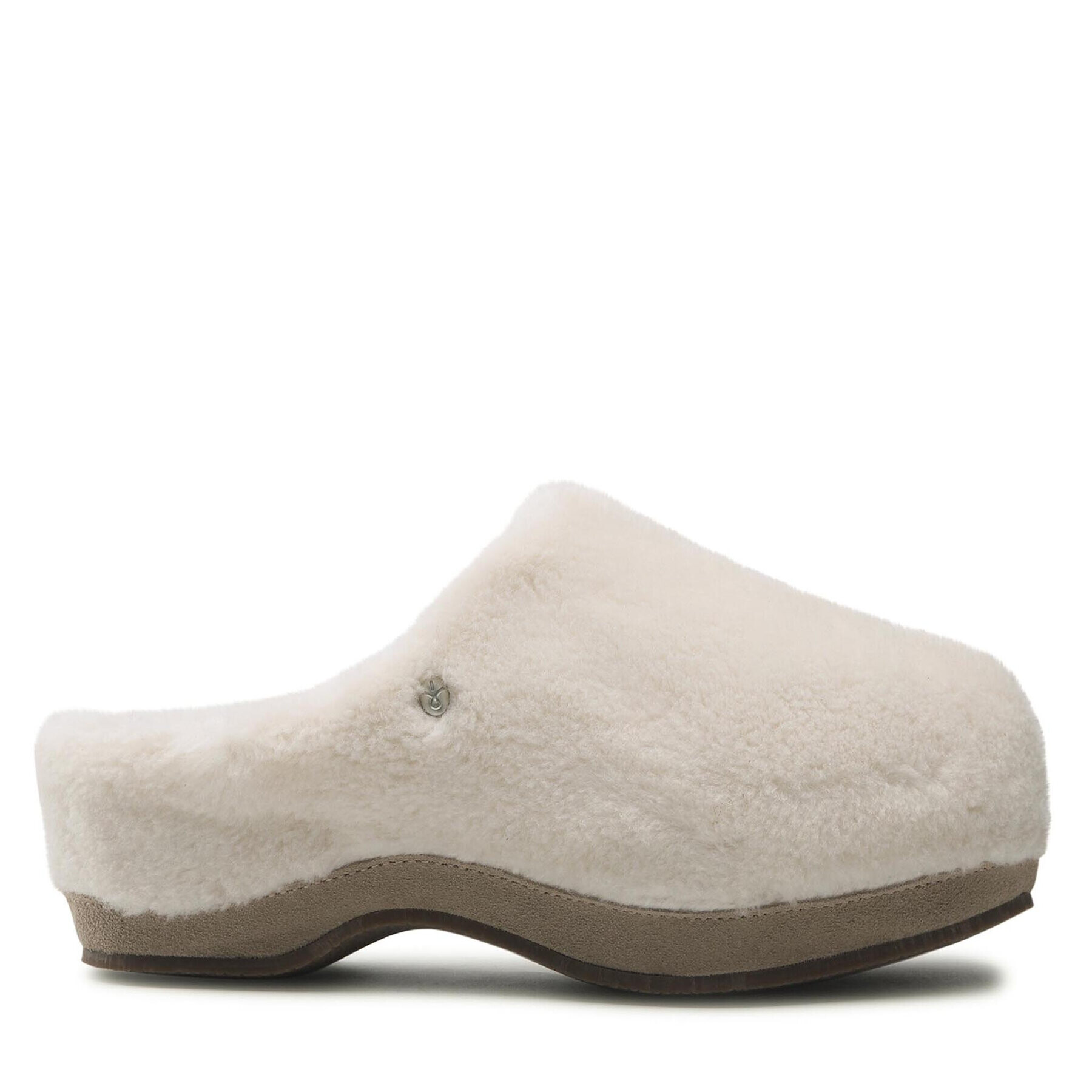 EMU Australia Пантофи Nahn Teddy Wool W12800 Бял - Pepit.bg