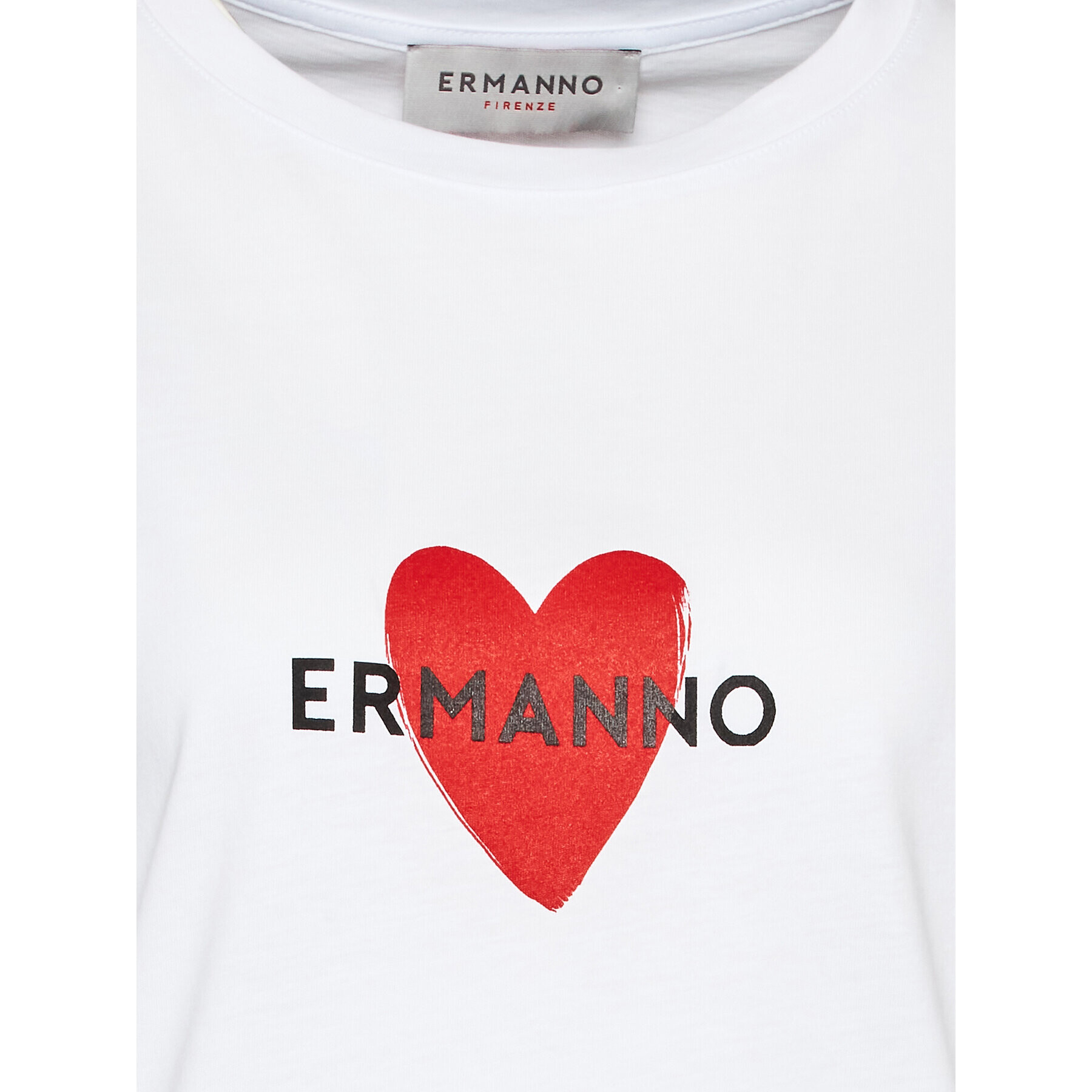 Ermanno Firenze Тишърт D42EL023EK4 Бял Regular Fit - Pepit.bg