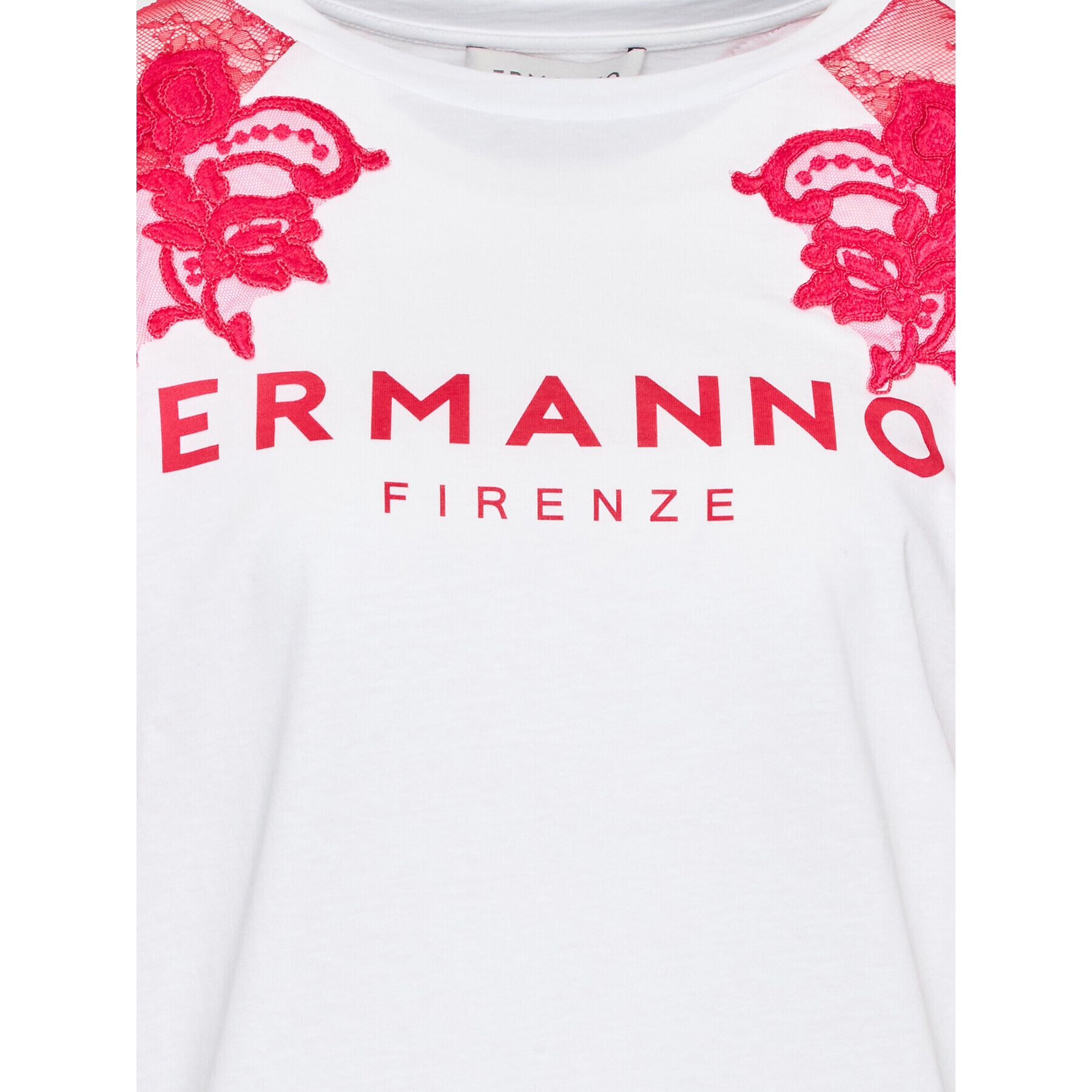 Ermanno Firenze Тишърт D42EL068EE7 Бял Regular Fit - Pepit.bg