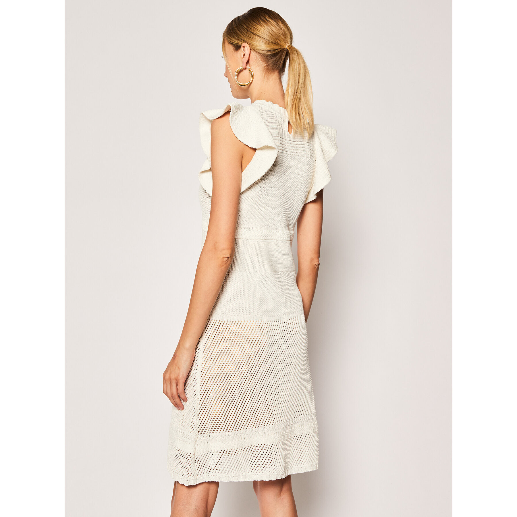 Escada Sport Плетена рокля Dasra 5032669 Бял Regular Fit - Pepit.bg