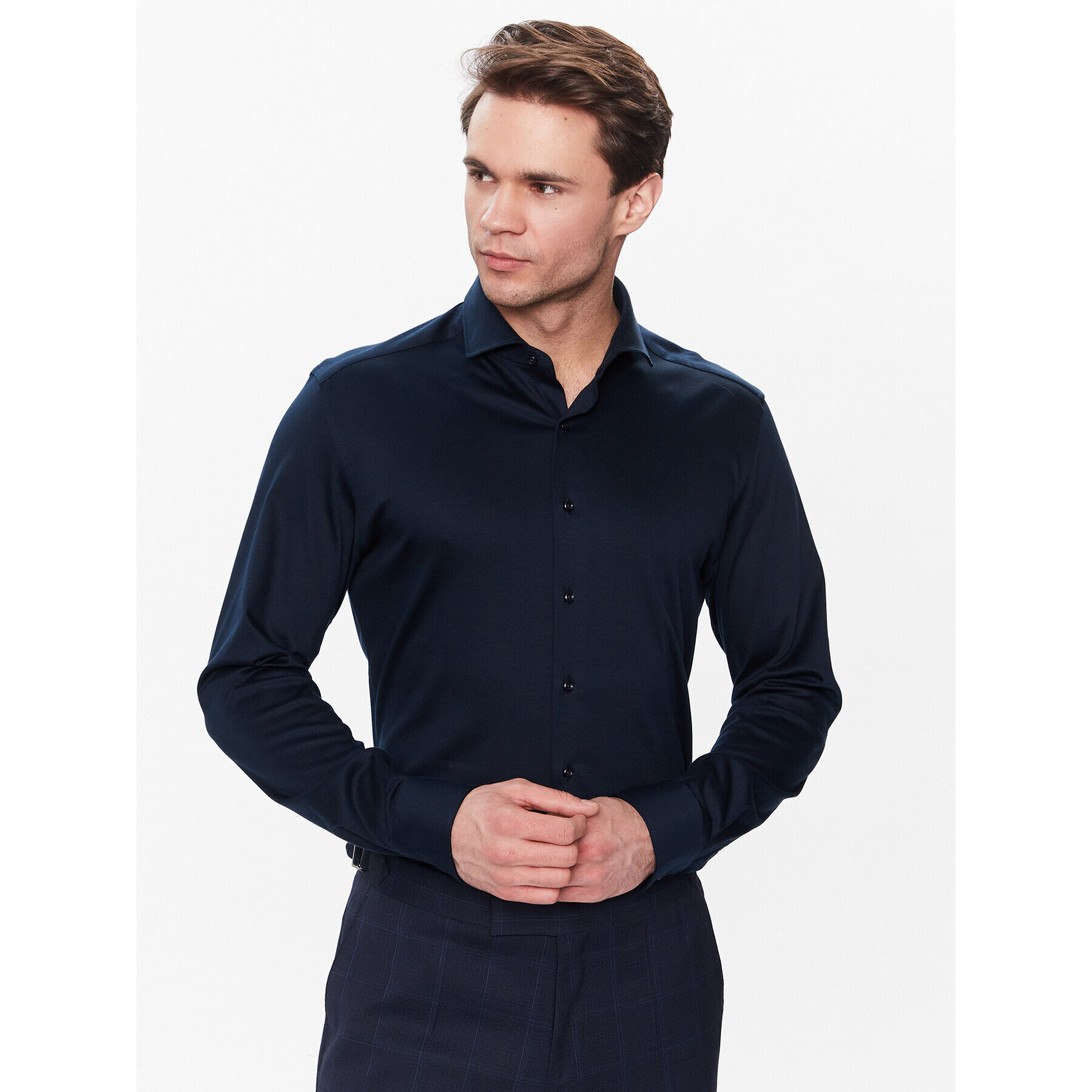 Eterna Риза 2159/YS82 Тъмносин Slim Fit - Pepit.bg