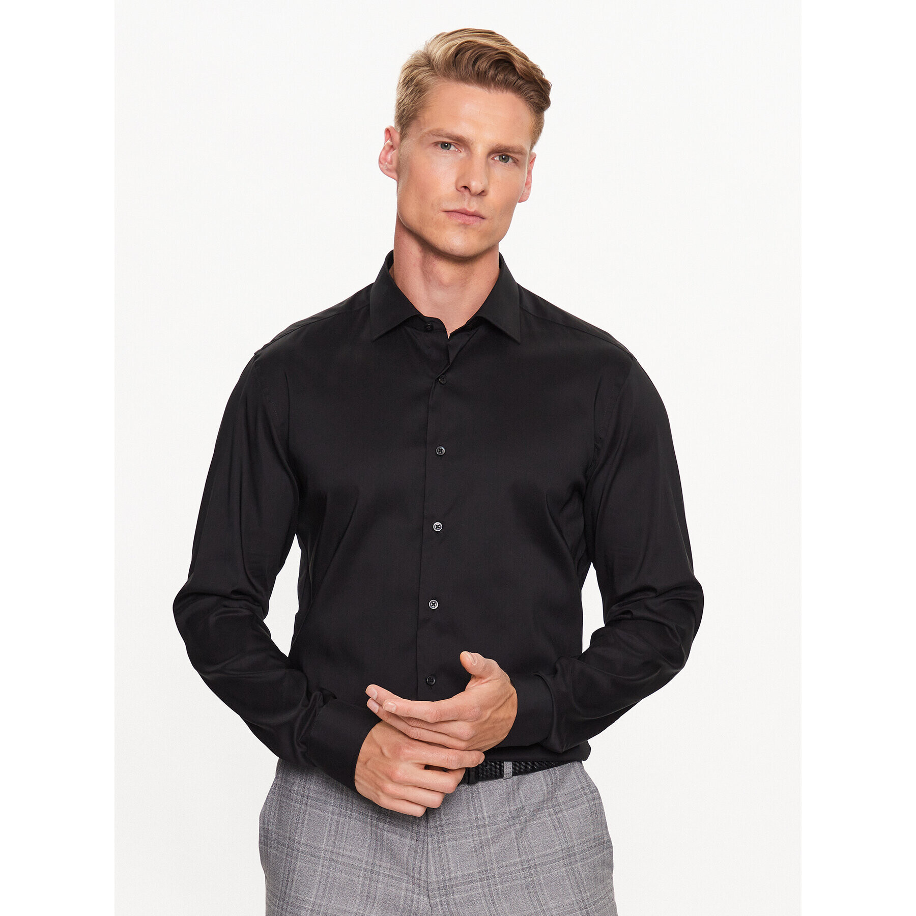 Eterna Риза 3377/F170 Черен Slim Fit - Pepit.bg