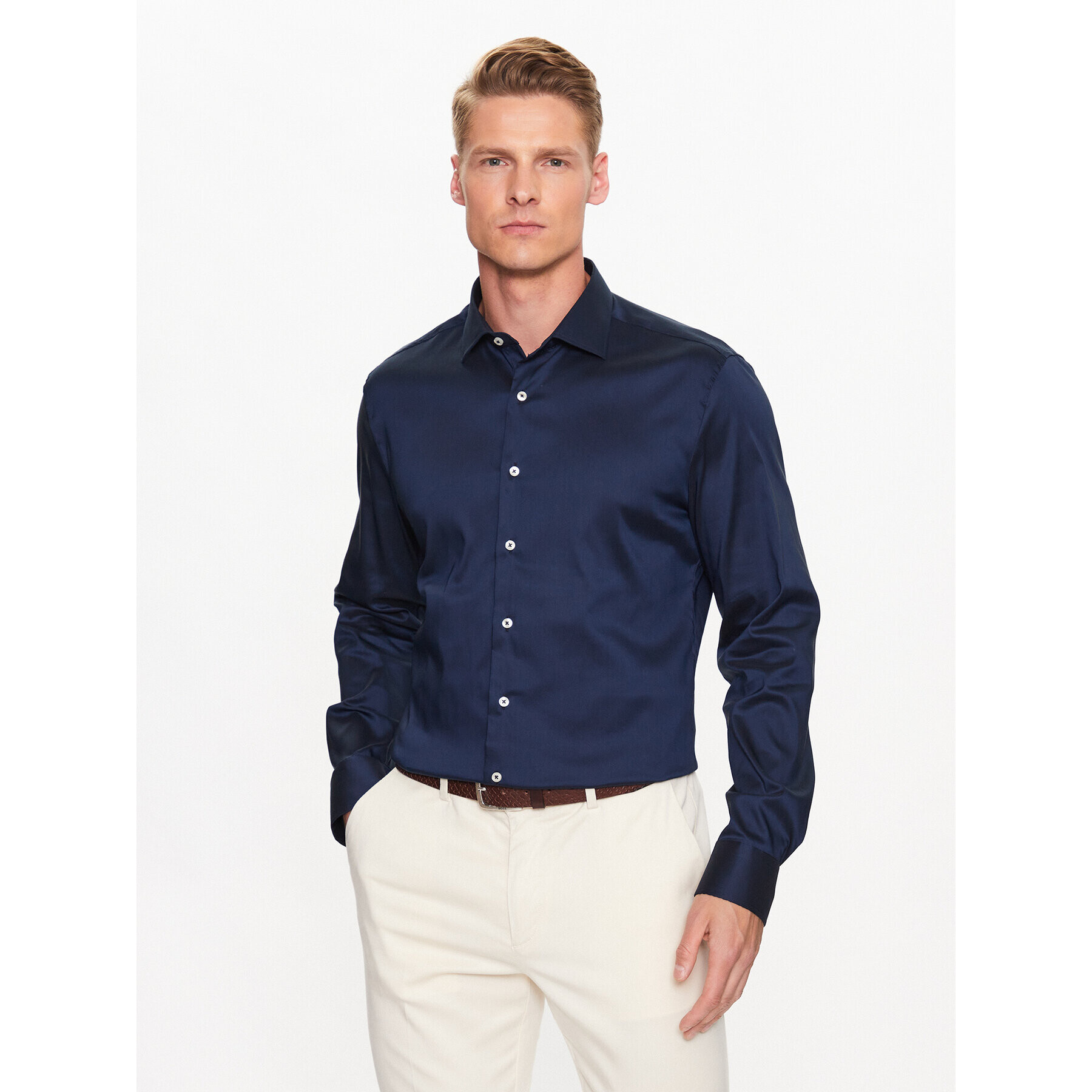 Eterna Риза 3377/F170 Тъмносин Slim Fit - Pepit.bg