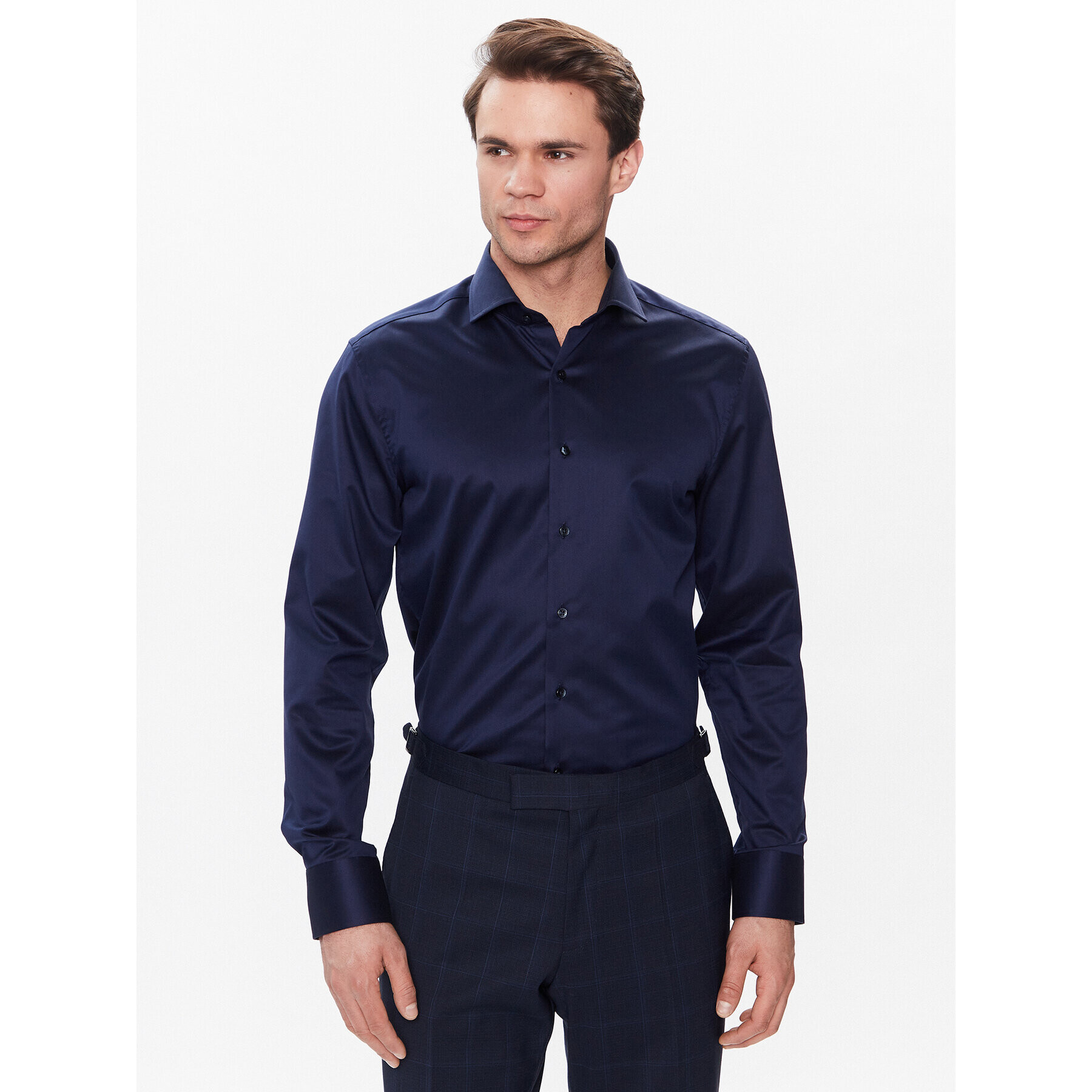 Eterna Риза 8005/F682 Тъмносин Slim Fit - Pepit.bg