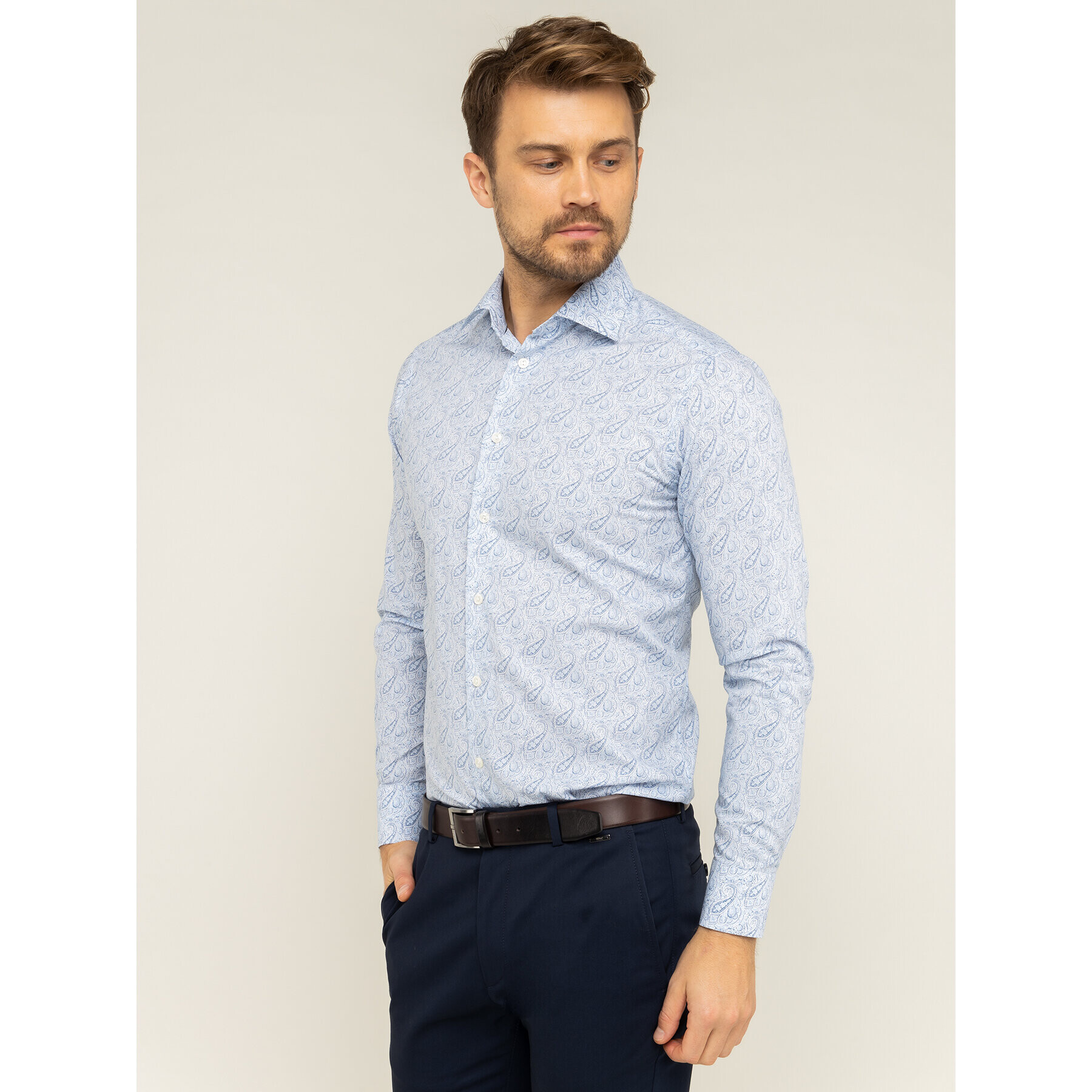 Eton Риза 100000332 Син Slim Fit - Pepit.bg