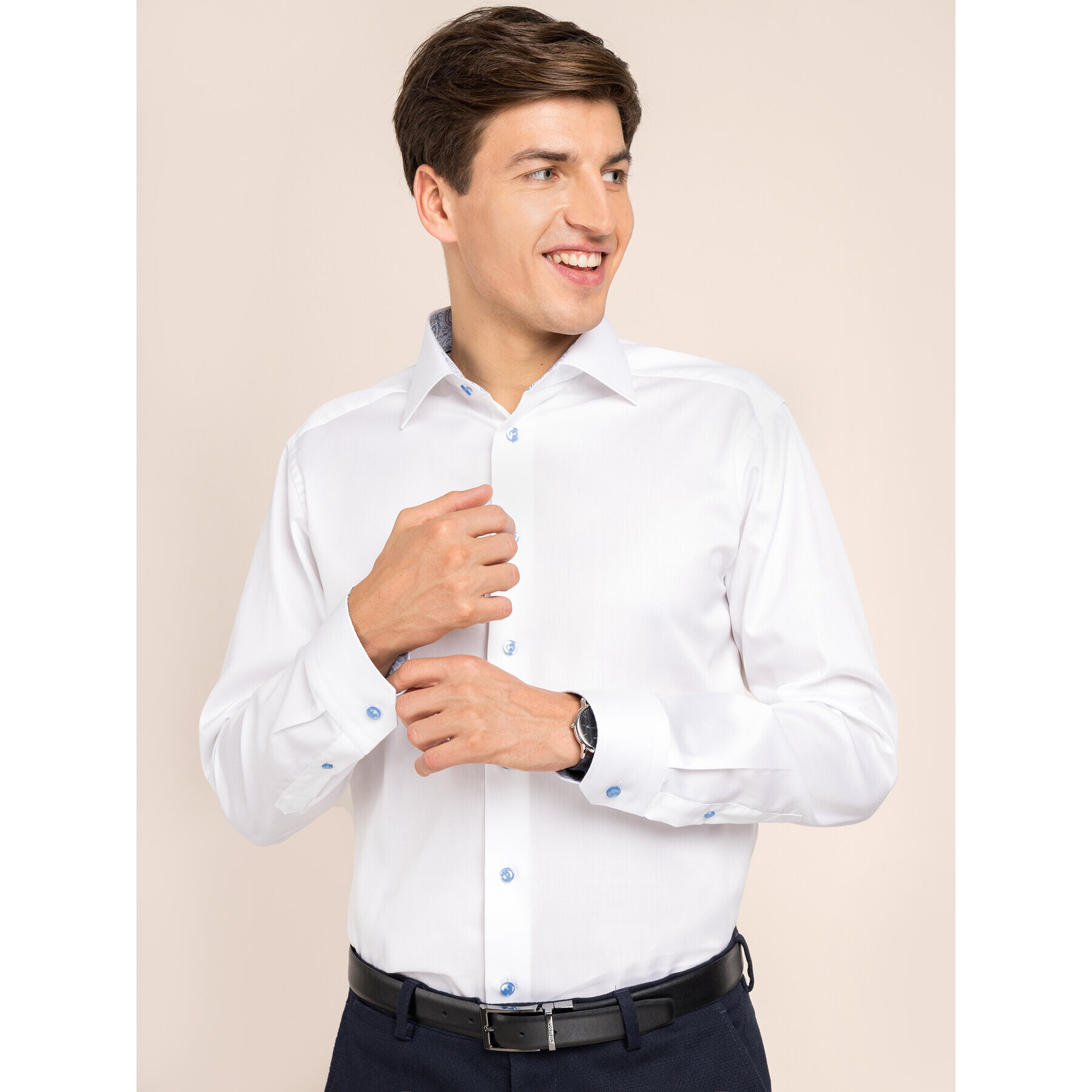 Eton Риза 100000474 Бял Slim Fit - Pepit.bg