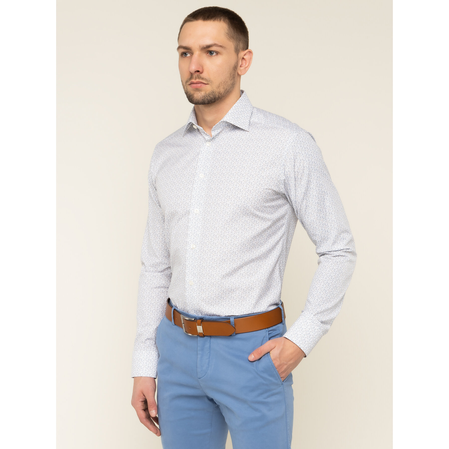 Eton Риза 100000509 Бял Slim Fit - Pepit.bg