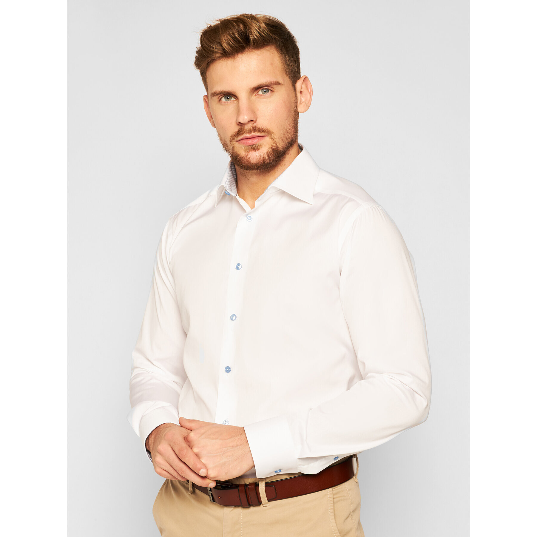 Eton Риза 100001274 Бял Slim Fit - Pepit.bg