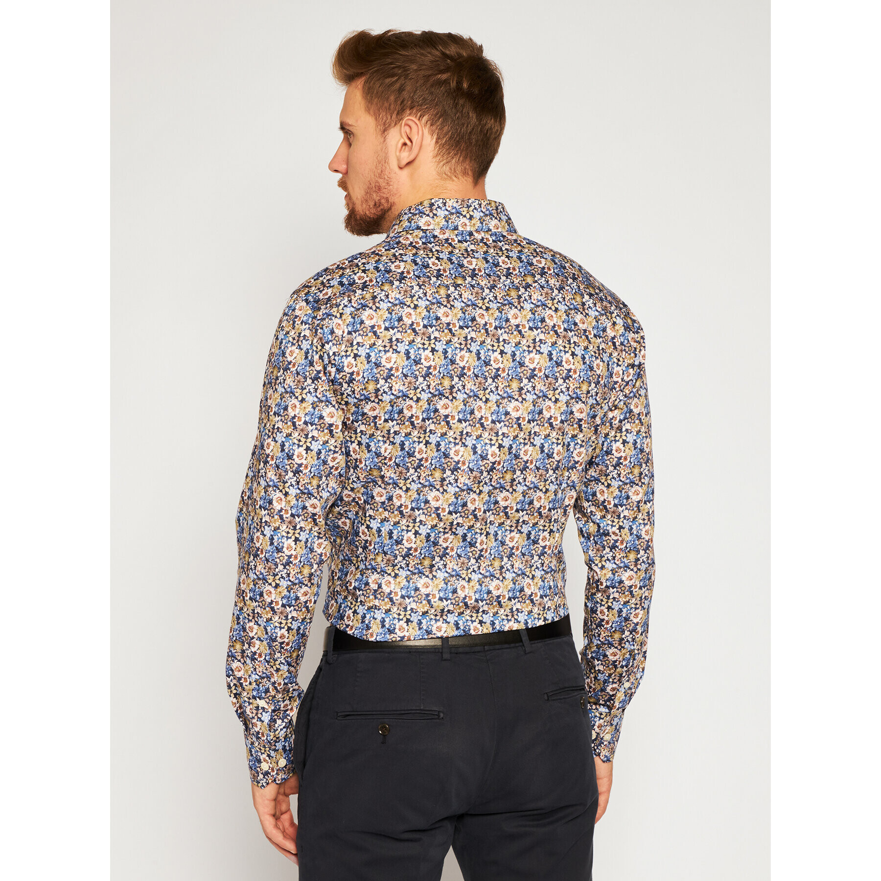 Eton Риза 100001277 Тъмносин Slim Fit - Pepit.bg