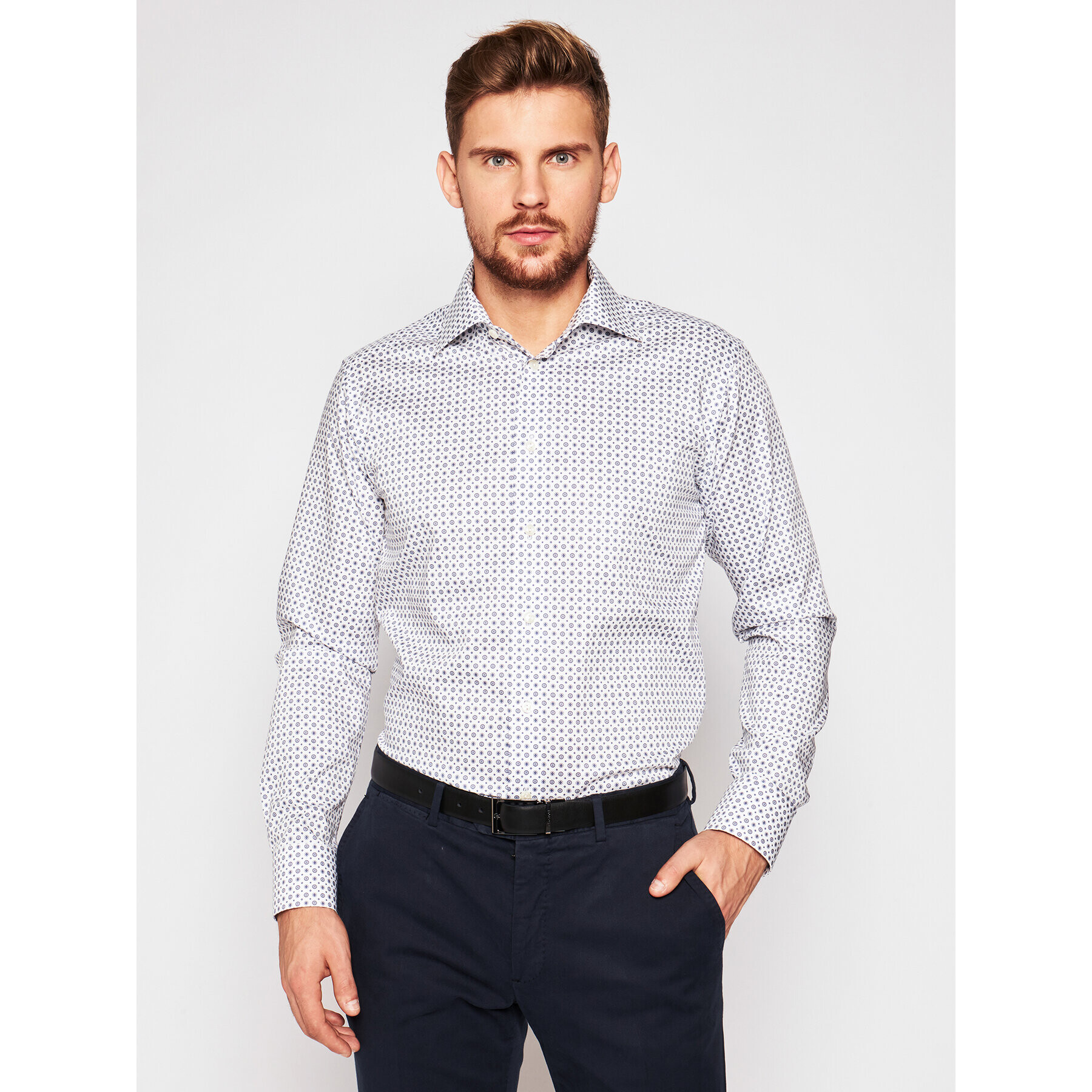 Eton Риза 100001781 Бял Slim Fit - Pepit.bg