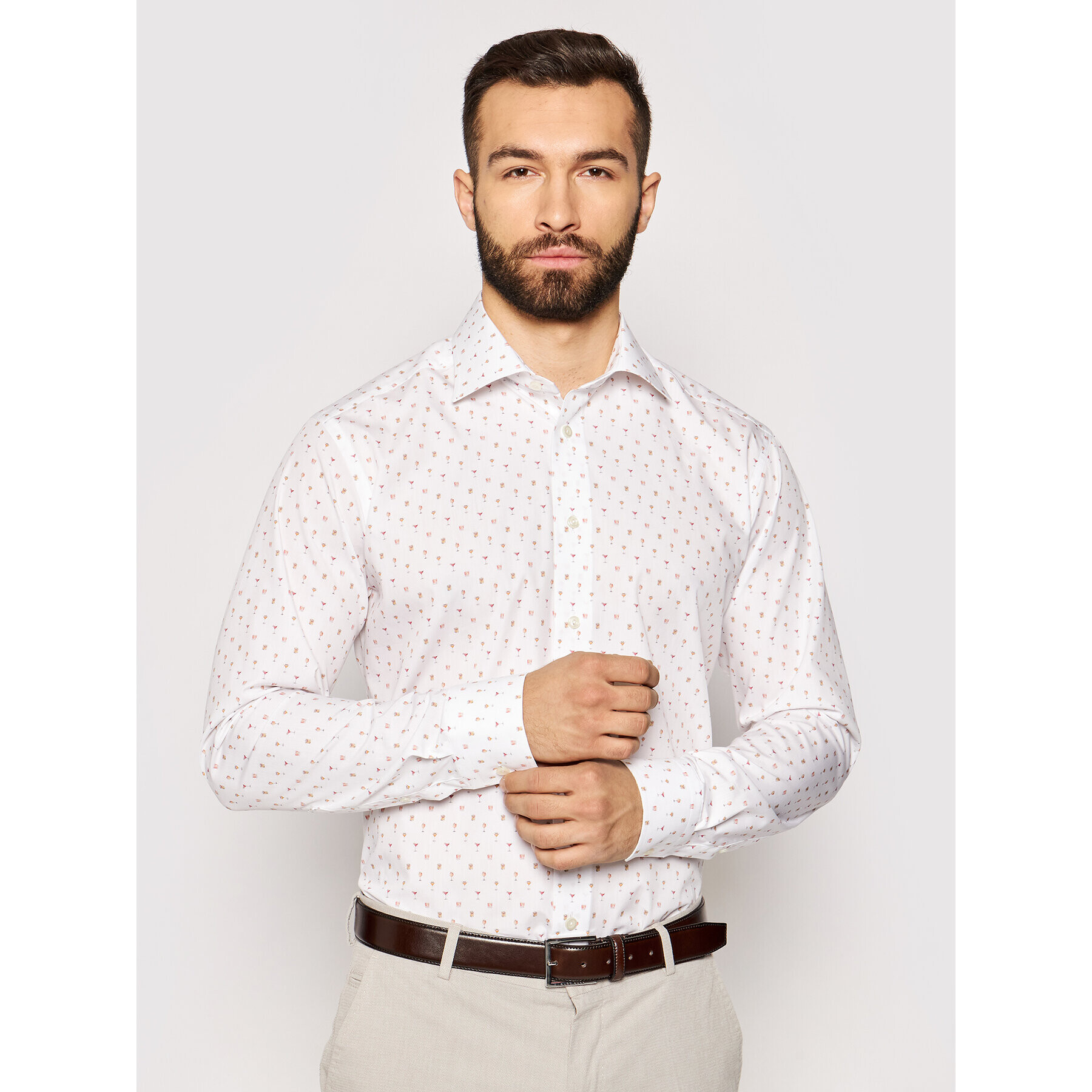 Eton Риза 100002029 Бял Slim Fit - Pepit.bg