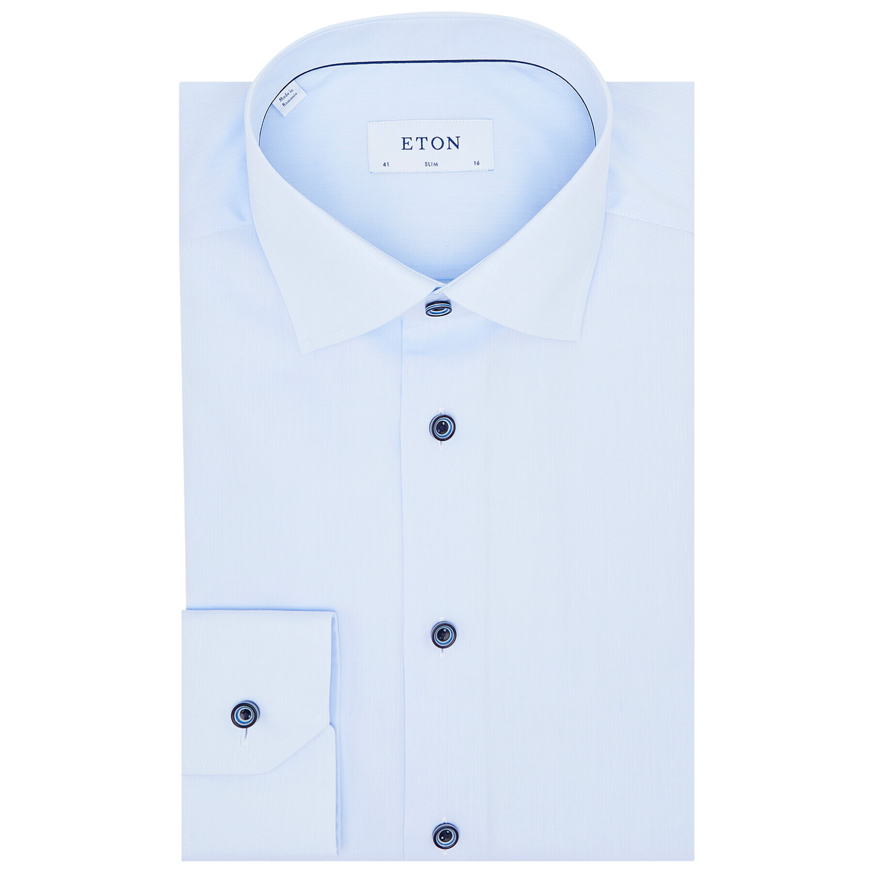 Eton Риза 100002194 Син Slim Fit - Pepit.bg