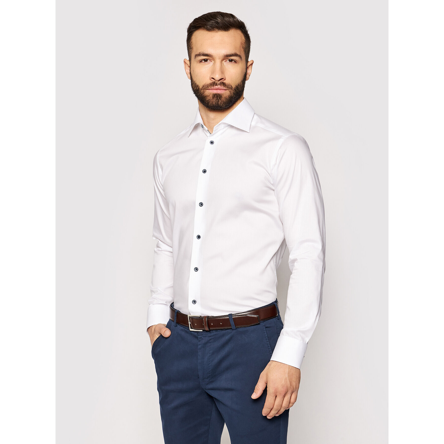 Eton Риза 100002195 Бял Slim Fit - Pepit.bg