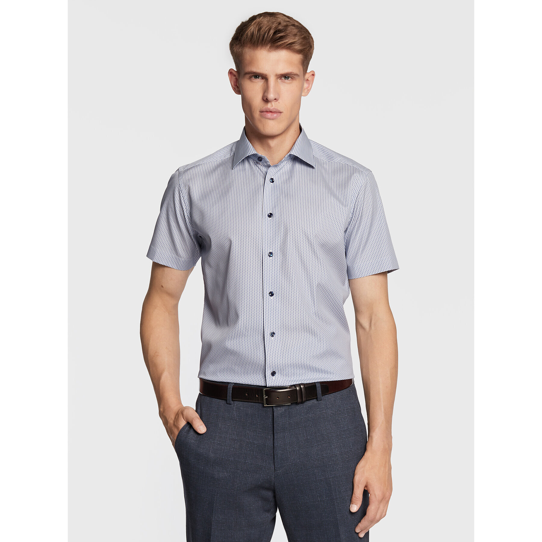 Eton Риза 100002249 Тъмносин Slim Fit - Pepit.bg