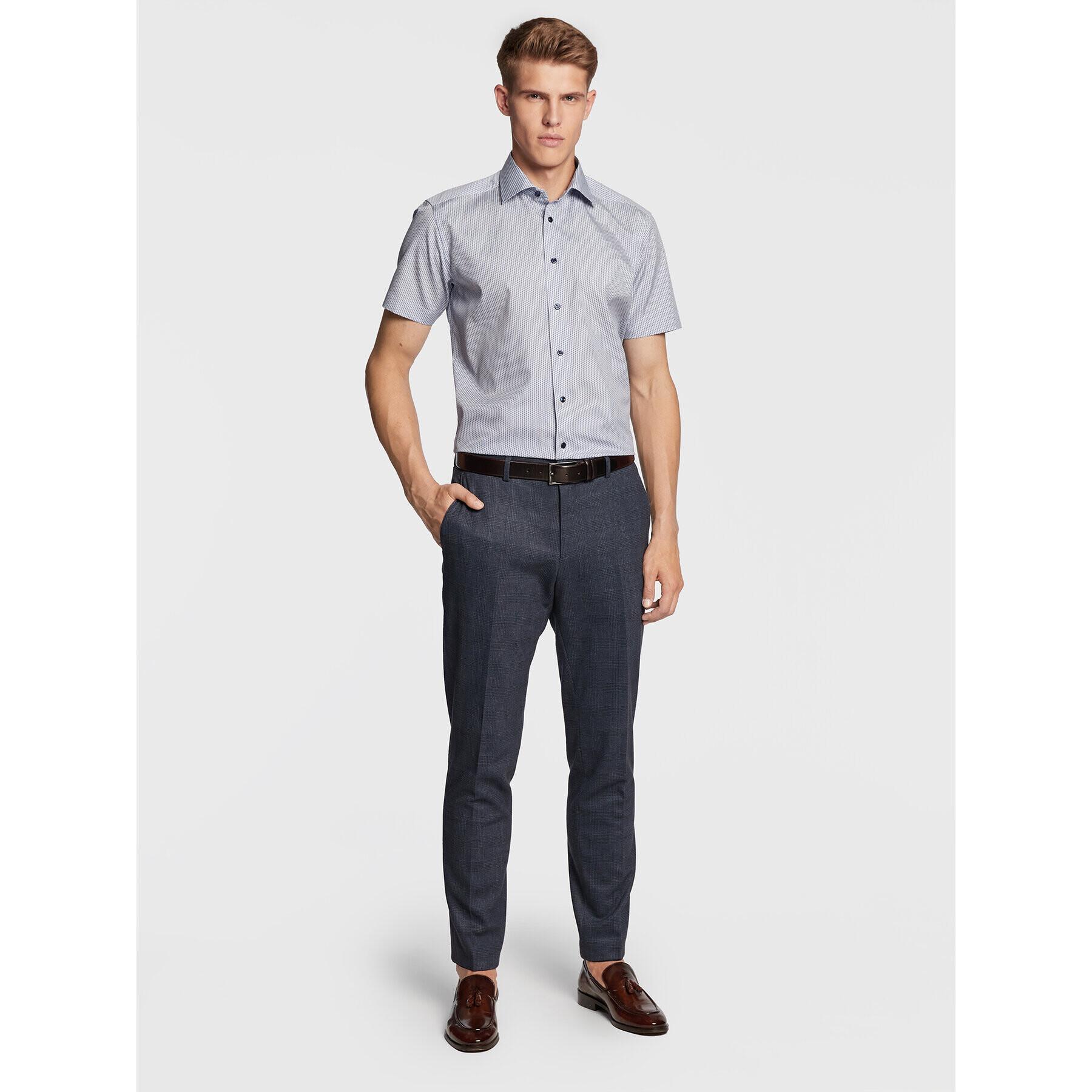 Eton Риза 100002249 Тъмносин Slim Fit - Pepit.bg