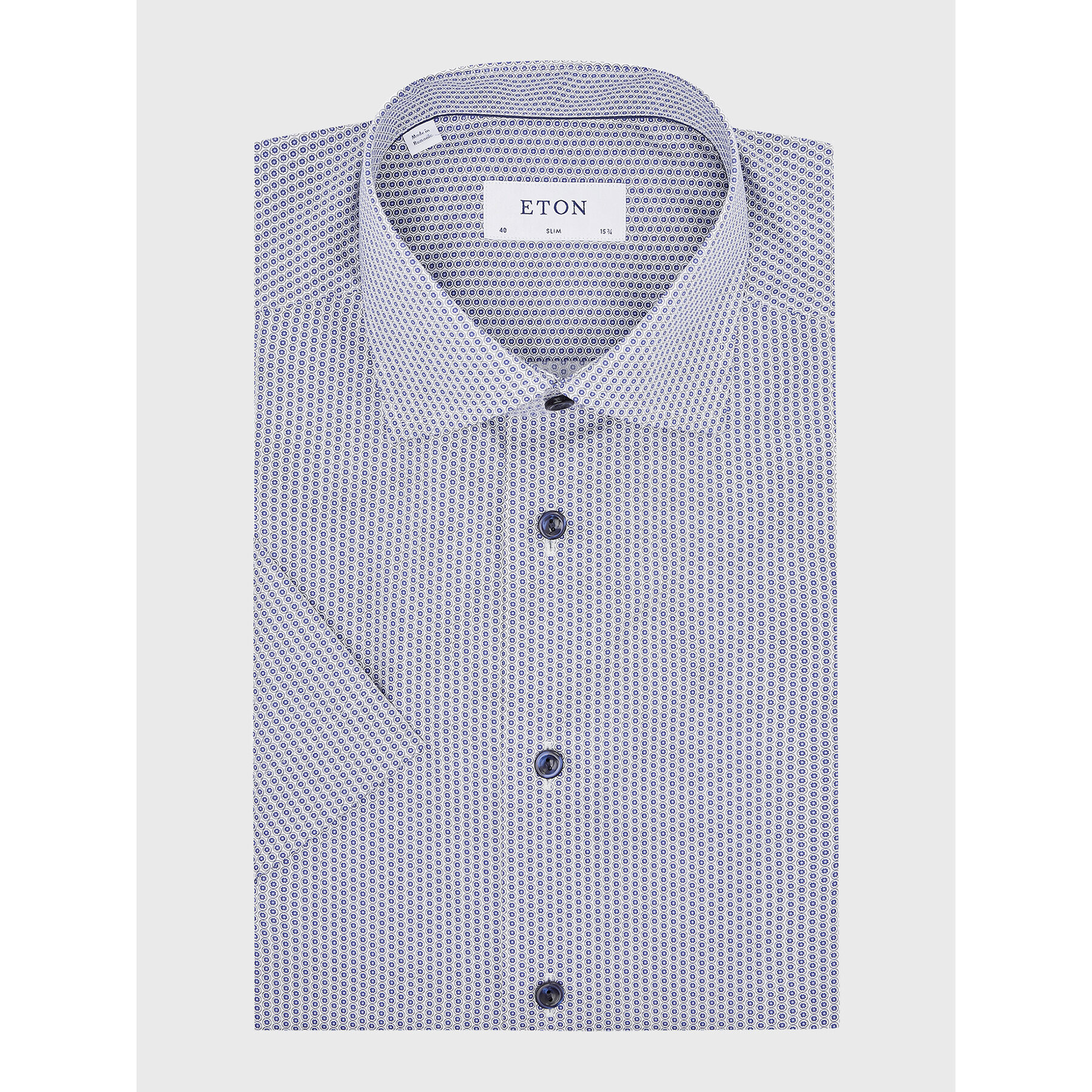 Eton Риза 100002249 Тъмносин Slim Fit - Pepit.bg