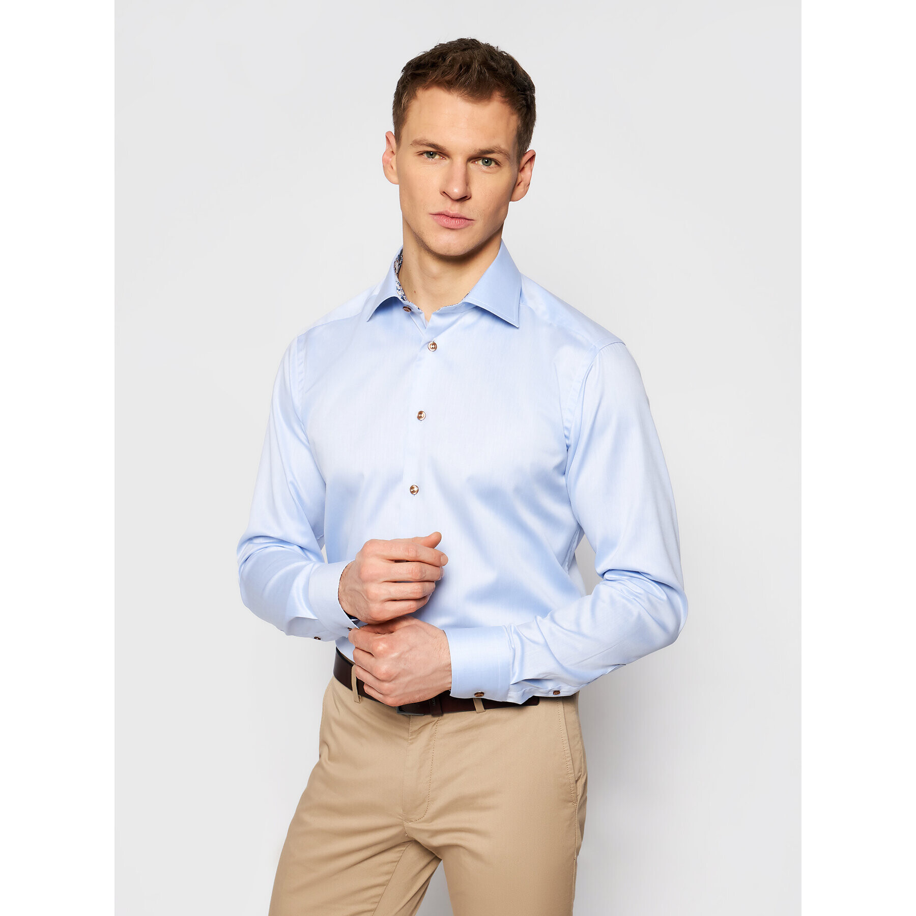 Eton Риза 100003019 Син Slim Fit - Pepit.bg