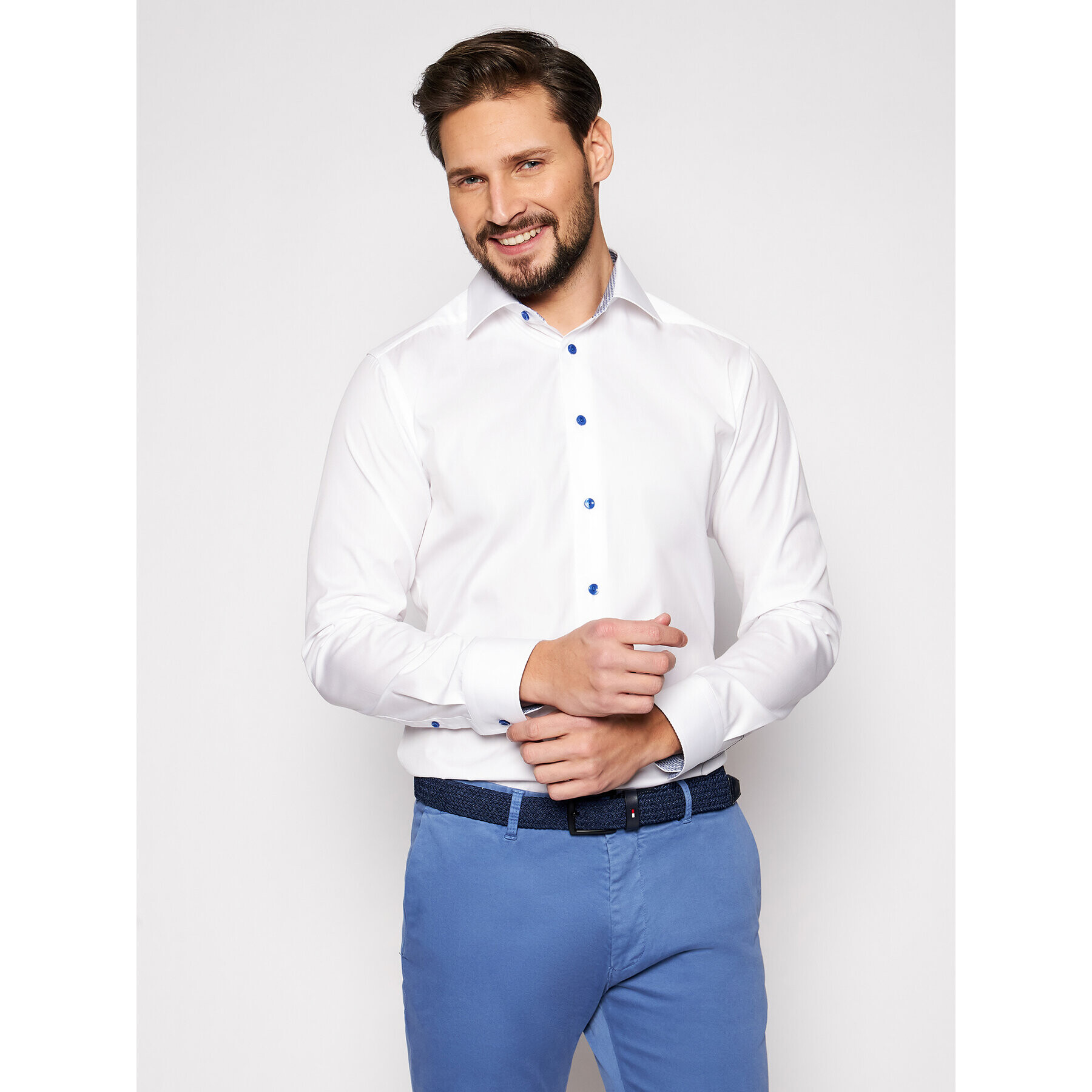 Eton Риза 100003055 Бял SLim Fit - Pepit.bg