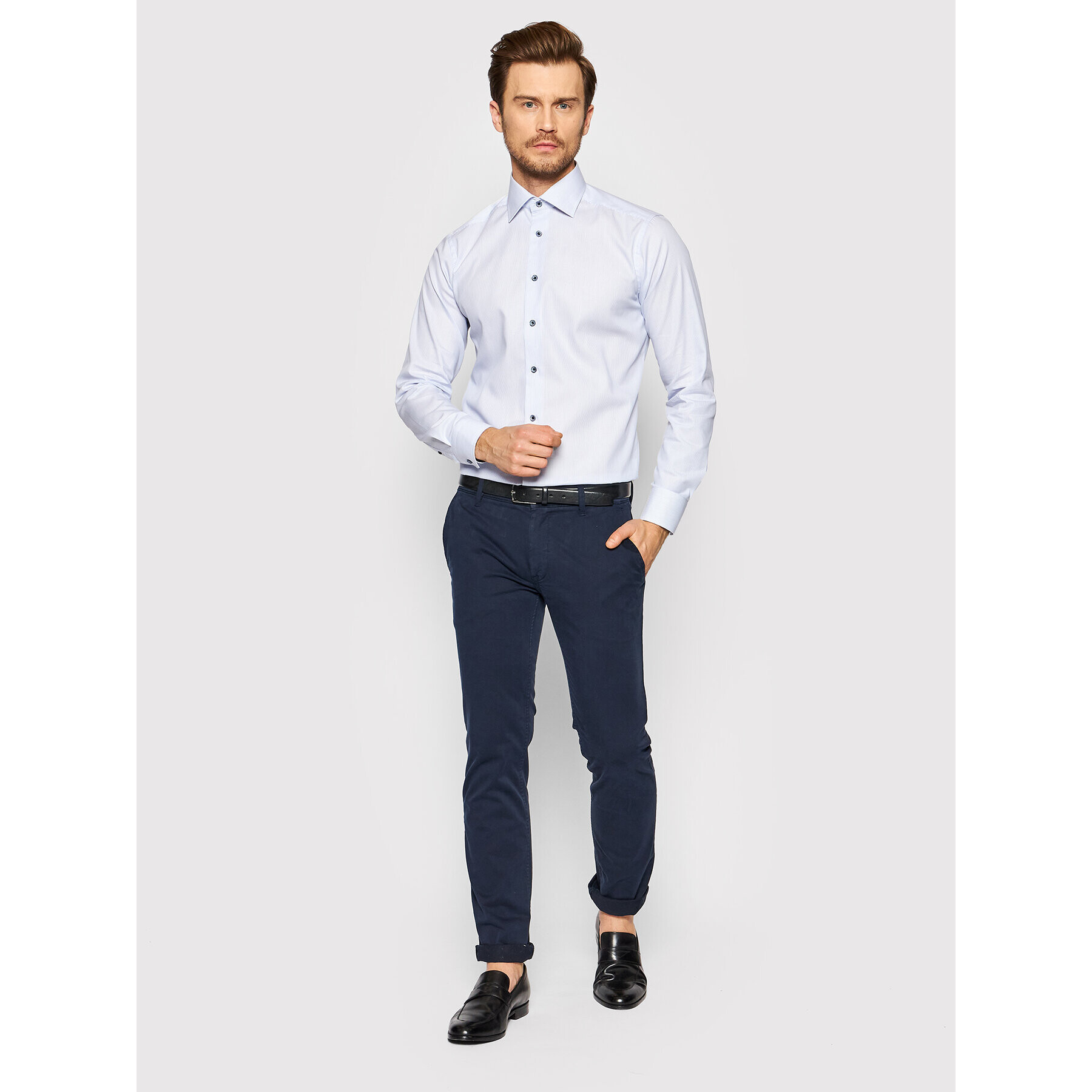 Eton Риза 100003271 Син Slim Fit - Pepit.bg