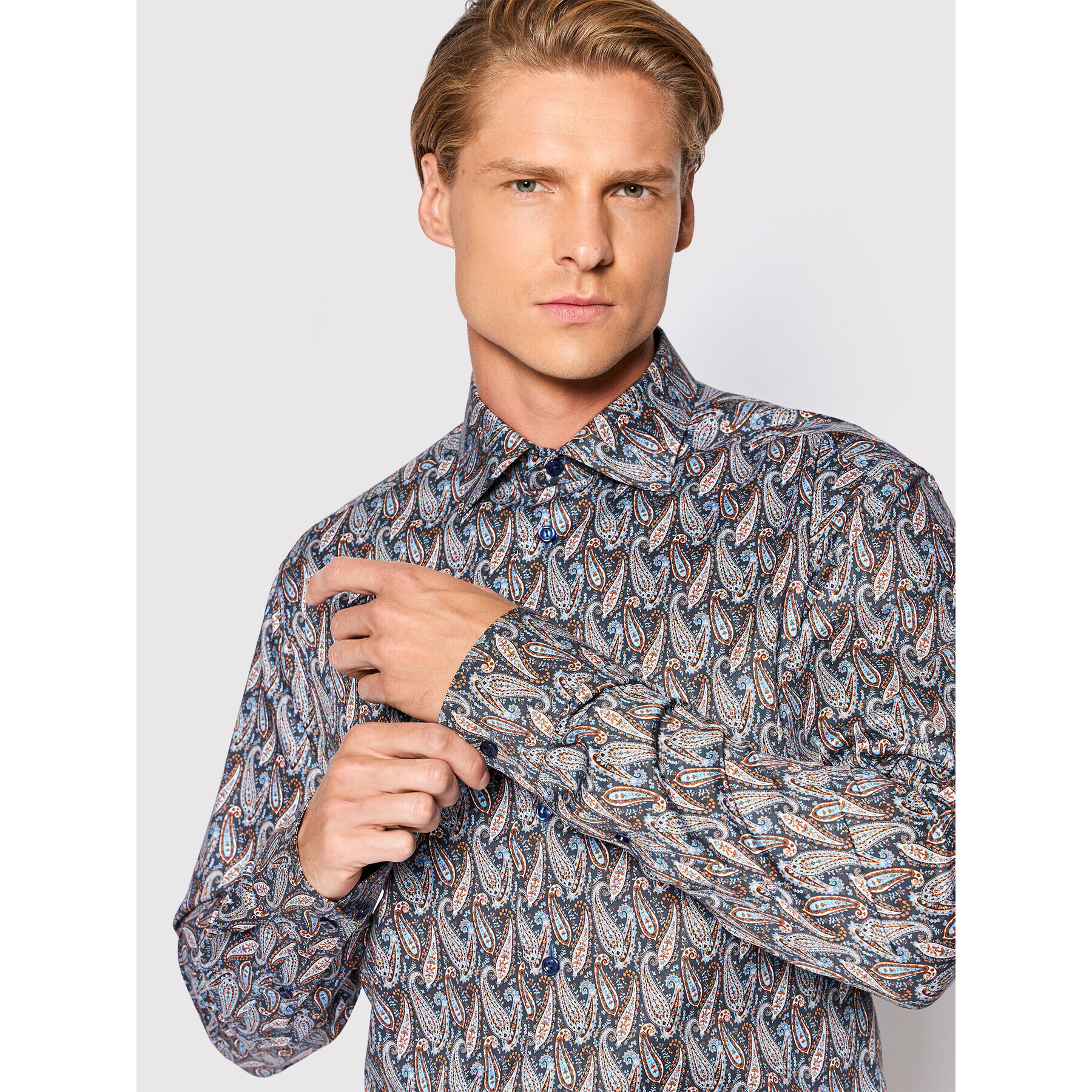 Eton Риза 100003505 Цветен Slim Fit - Pepit.bg