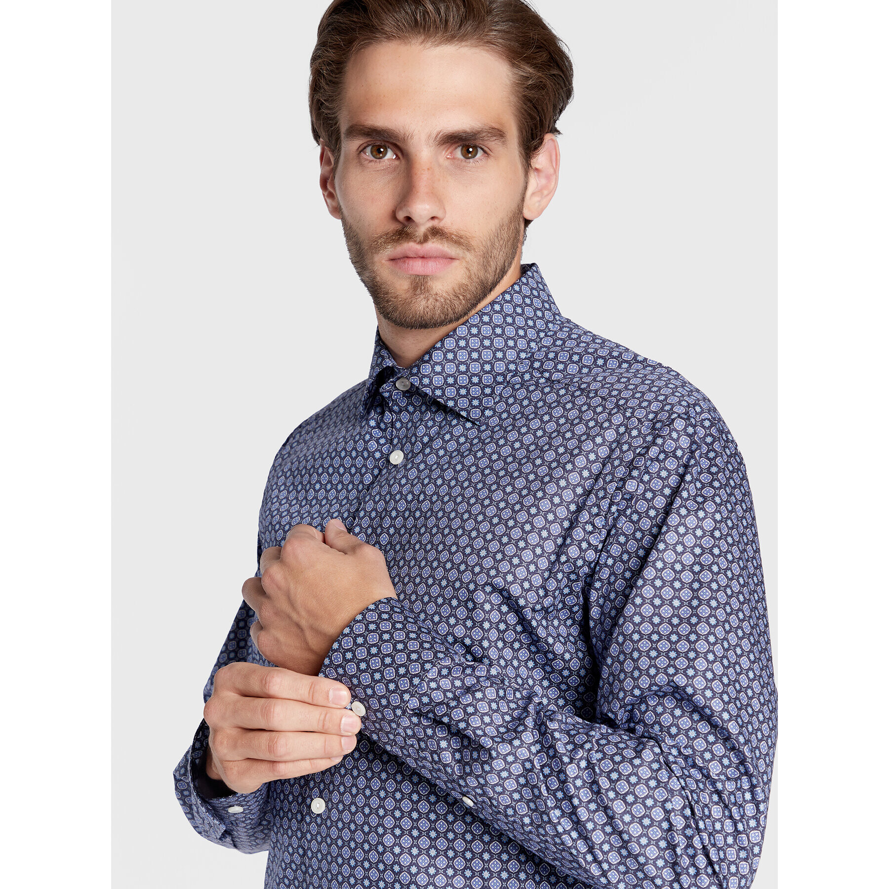 Eton Риза 100003510 Син Slim Fit - Pepit.bg