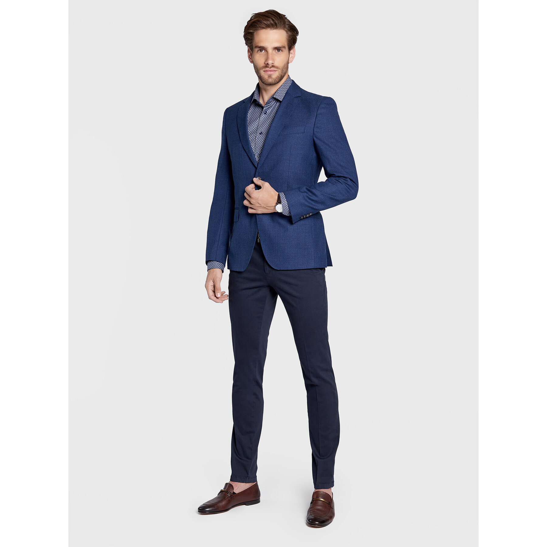 Eton Риза 100003549 Тъмносин Slim Fit - Pepit.bg