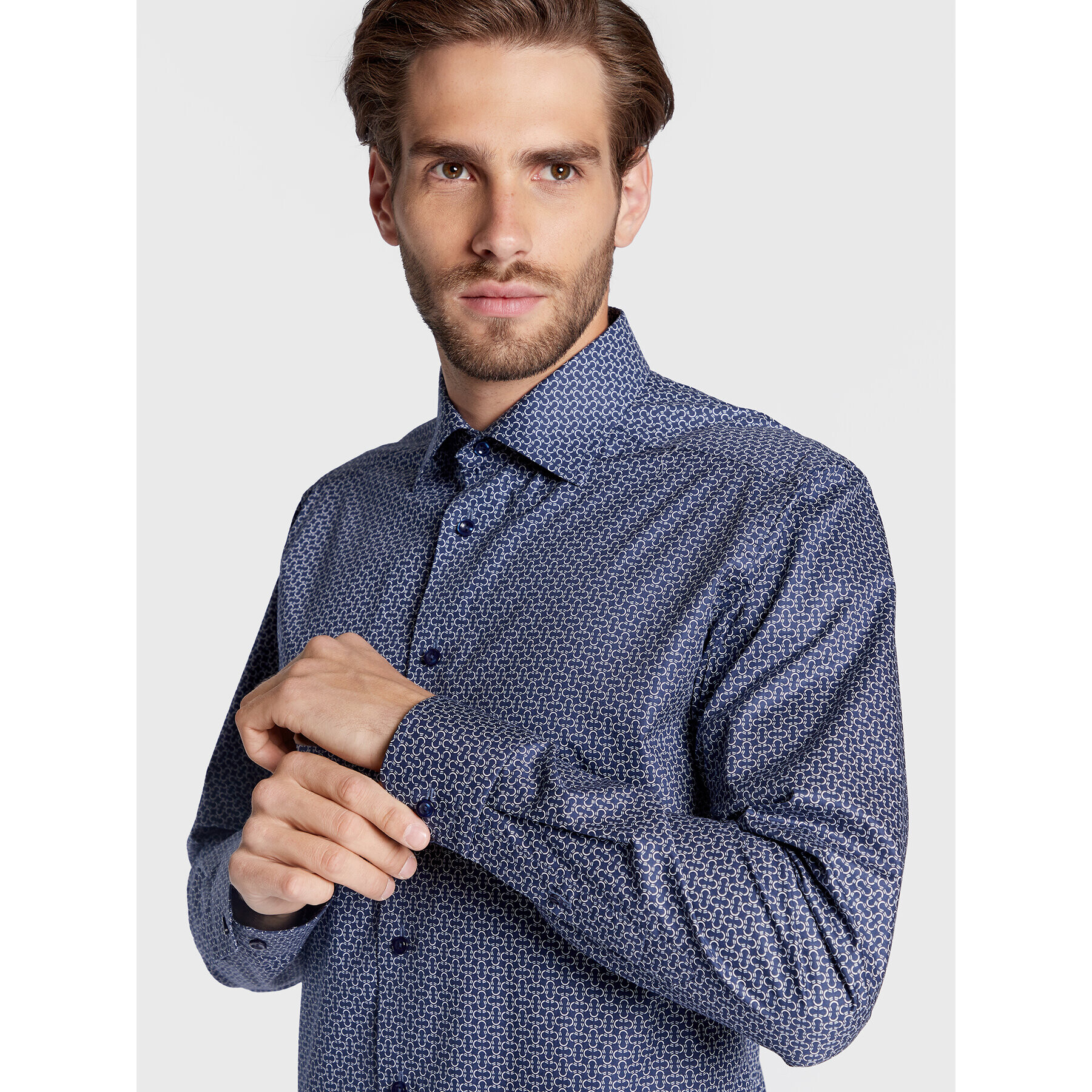 Eton Риза 100003549 Тъмносин Slim Fit - Pepit.bg