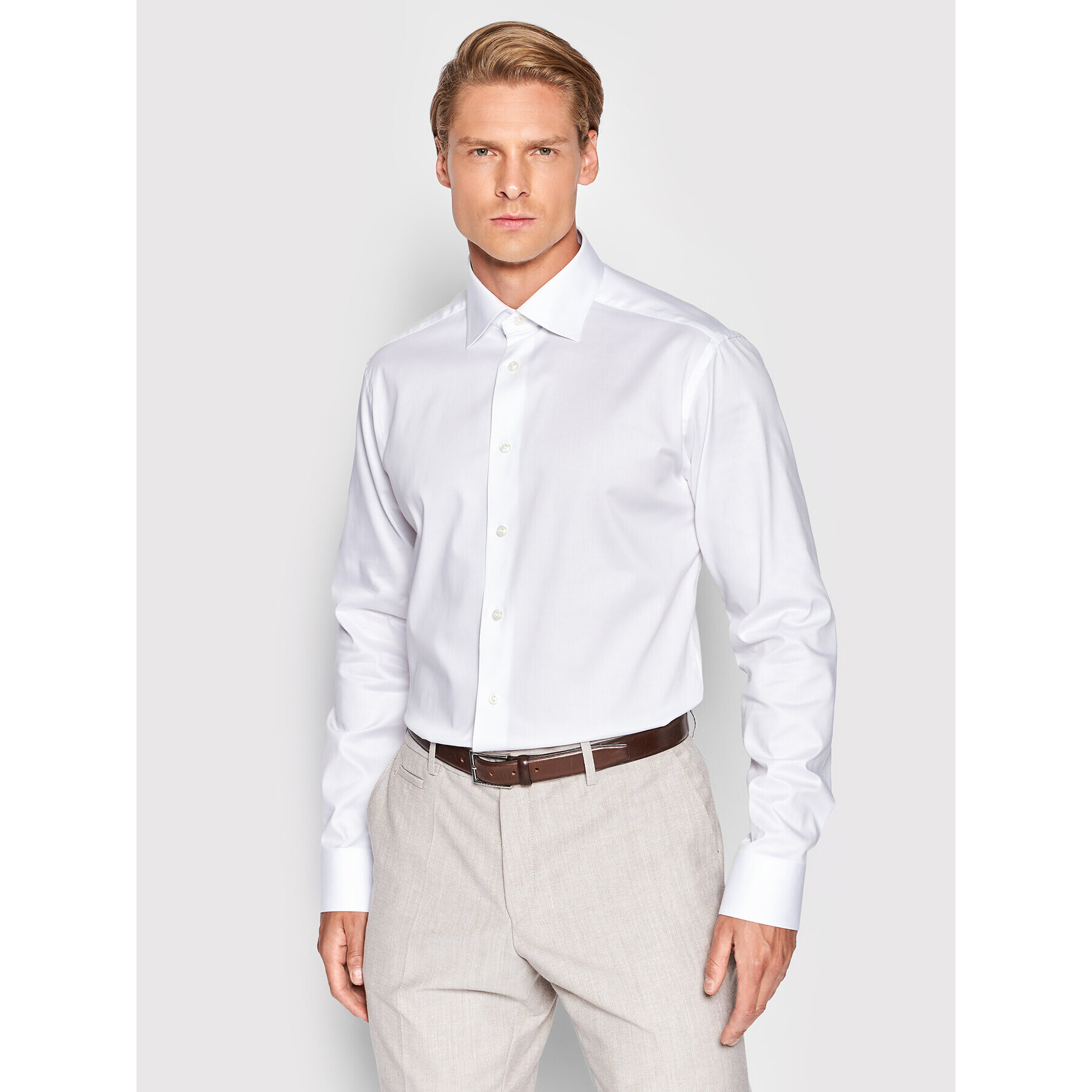 Eton Риза 100003710 Бял Slim Fit - Pepit.bg