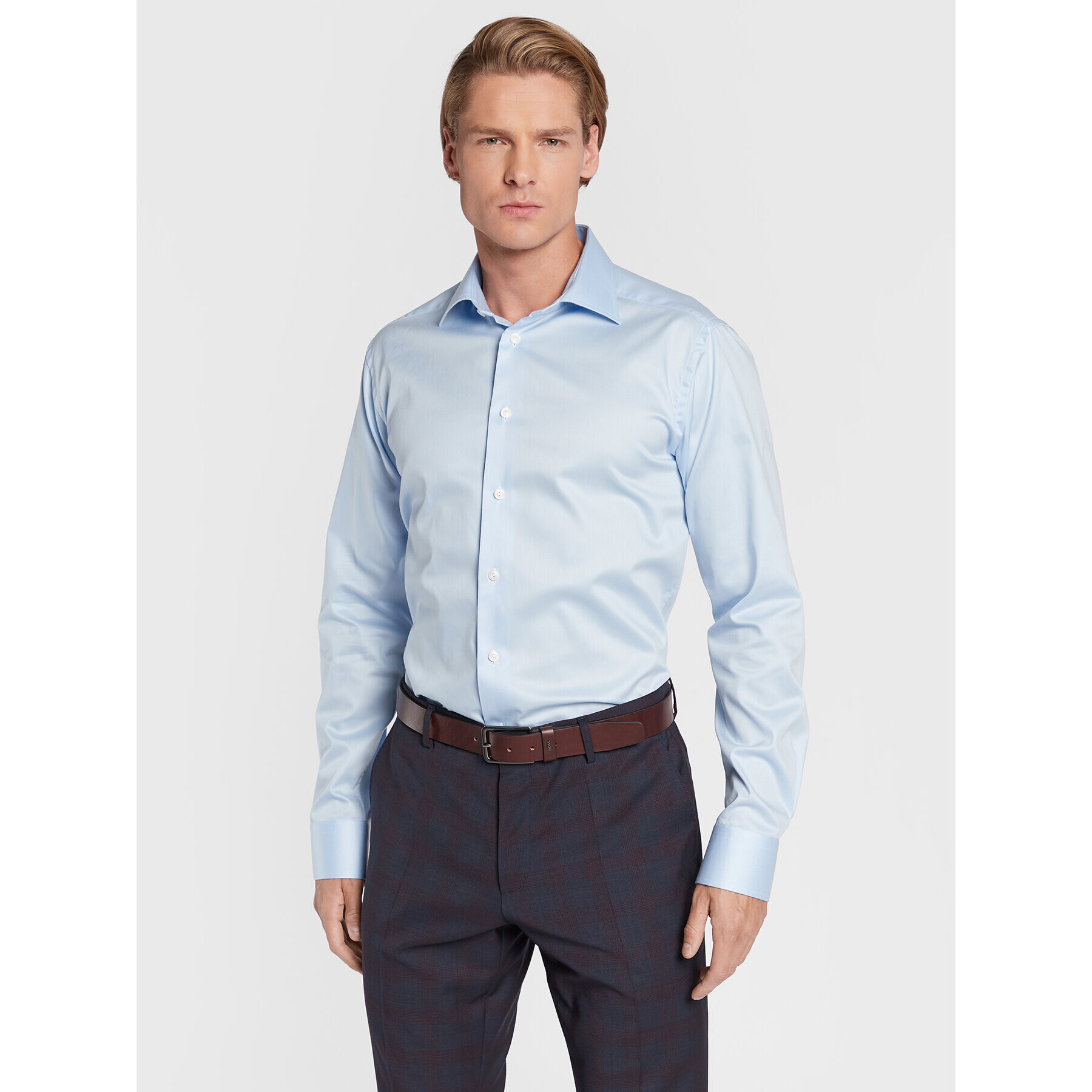 Eton Риза 100003710 Син Slim Fit - Pepit.bg