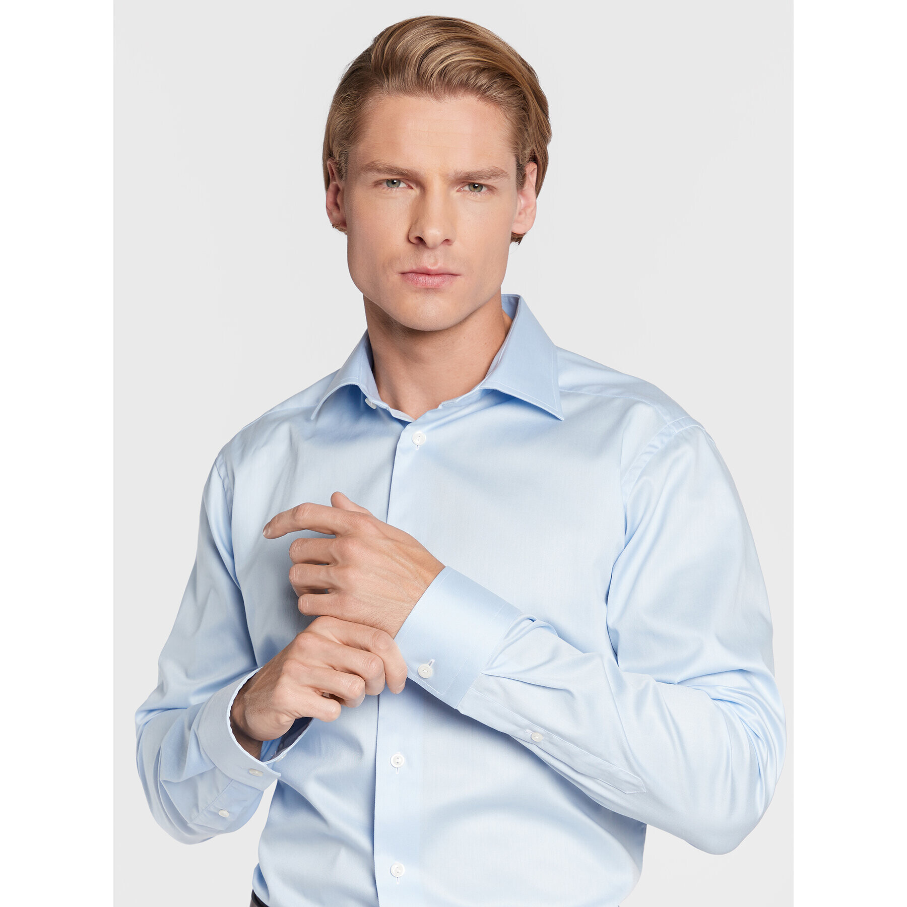 Eton Риза 100003710 Син Slim Fit - Pepit.bg