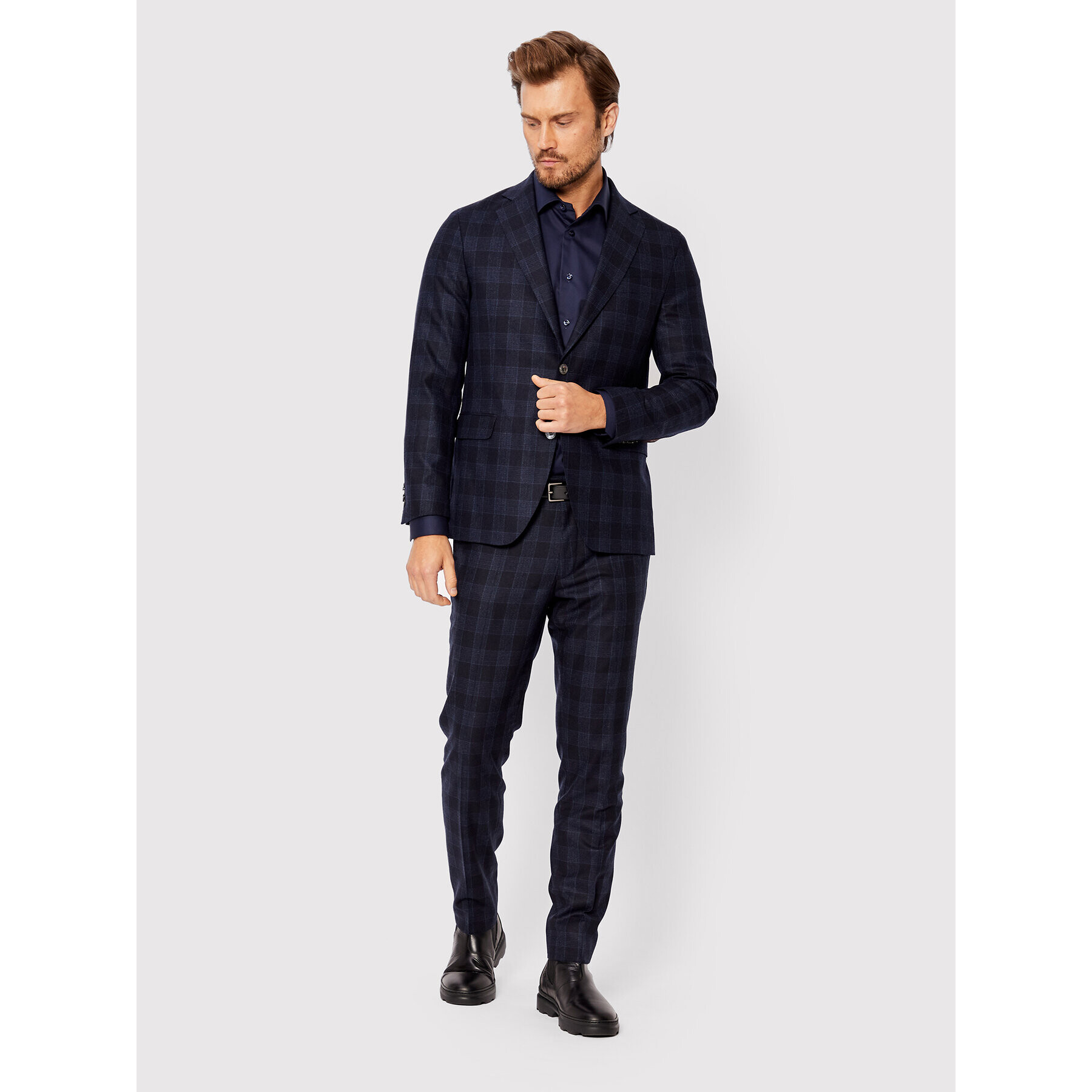 Eton Риза 100003710 Тъмносин Slim Fit - Pepit.bg